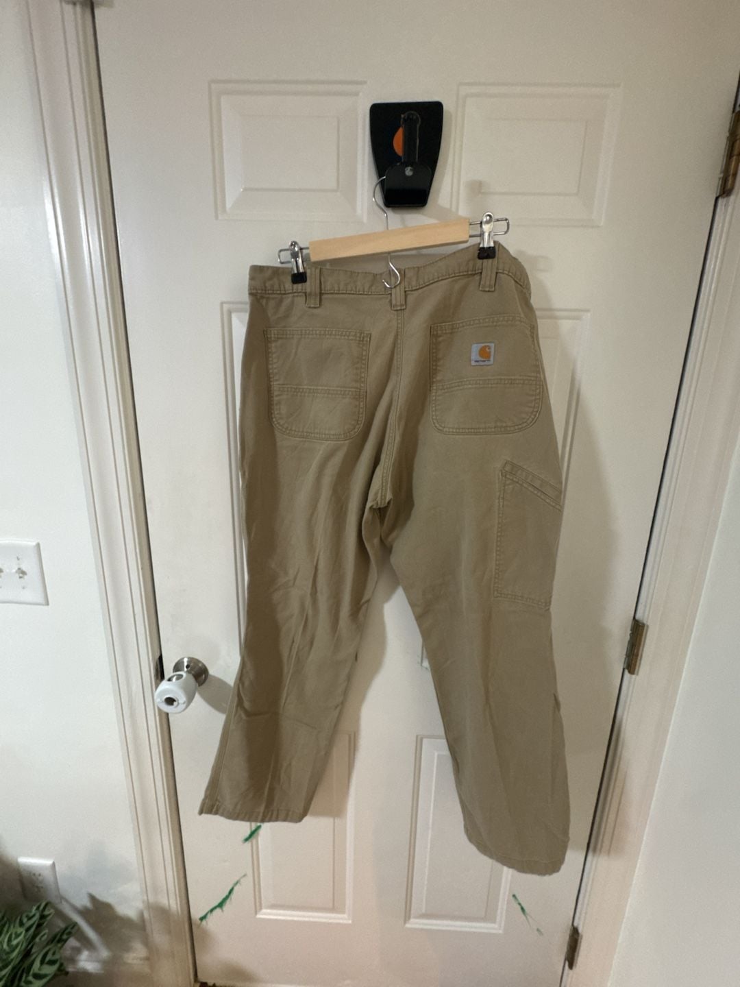 Carhartt Relaxed Fit Carpenter Pants Size 36x30 Tan Workwear 4