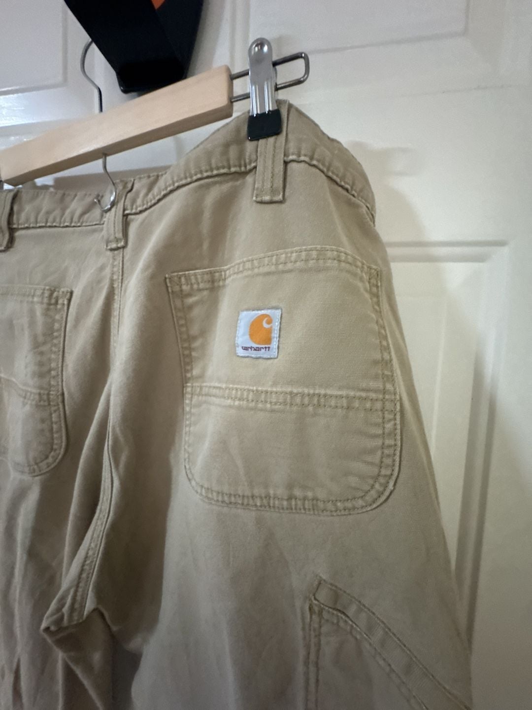Carhartt Relaxed Fit Carpenter Pants Size 36x30 Tan Workwear 5