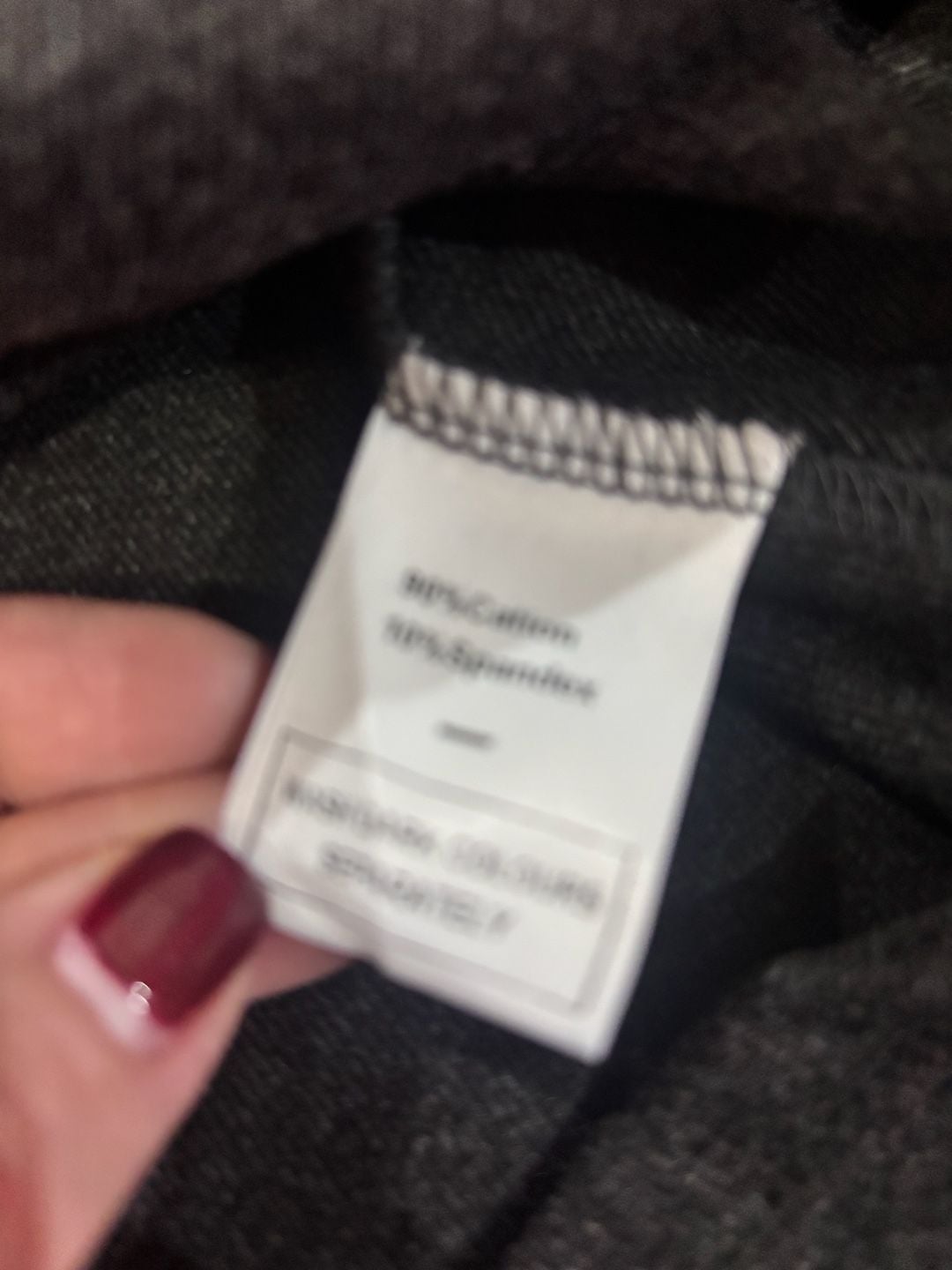 WIHOLL Peplum Top Size M Charcoal Grey Long Sleeve Knit Blouse 5