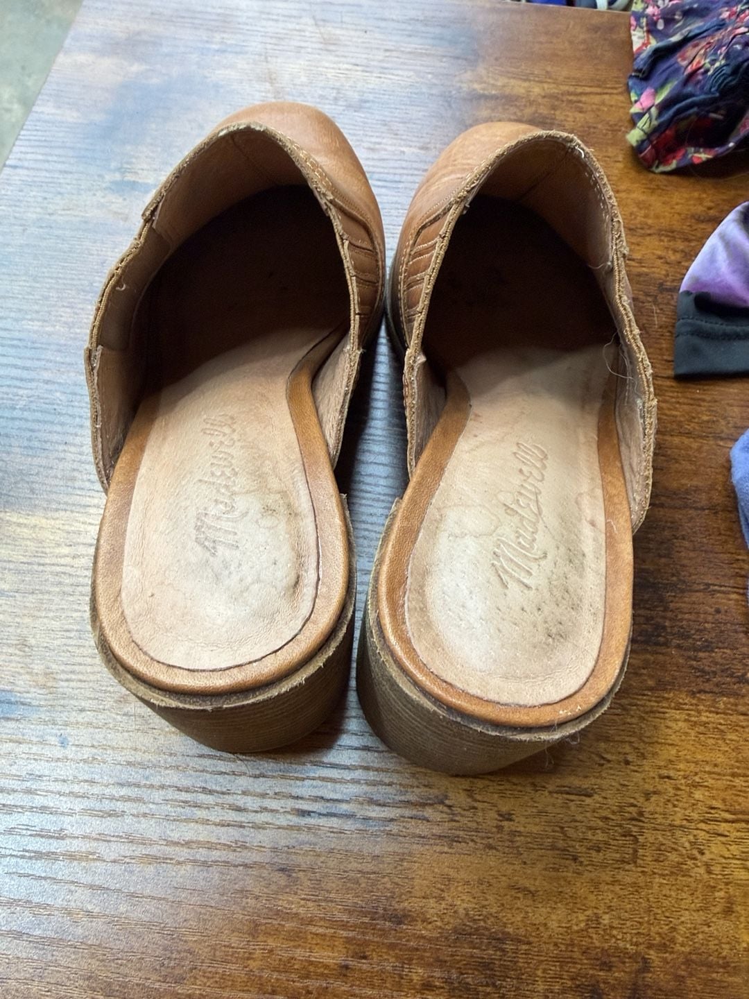 Madewell AH750 Brown Leather Mules Size 8 8