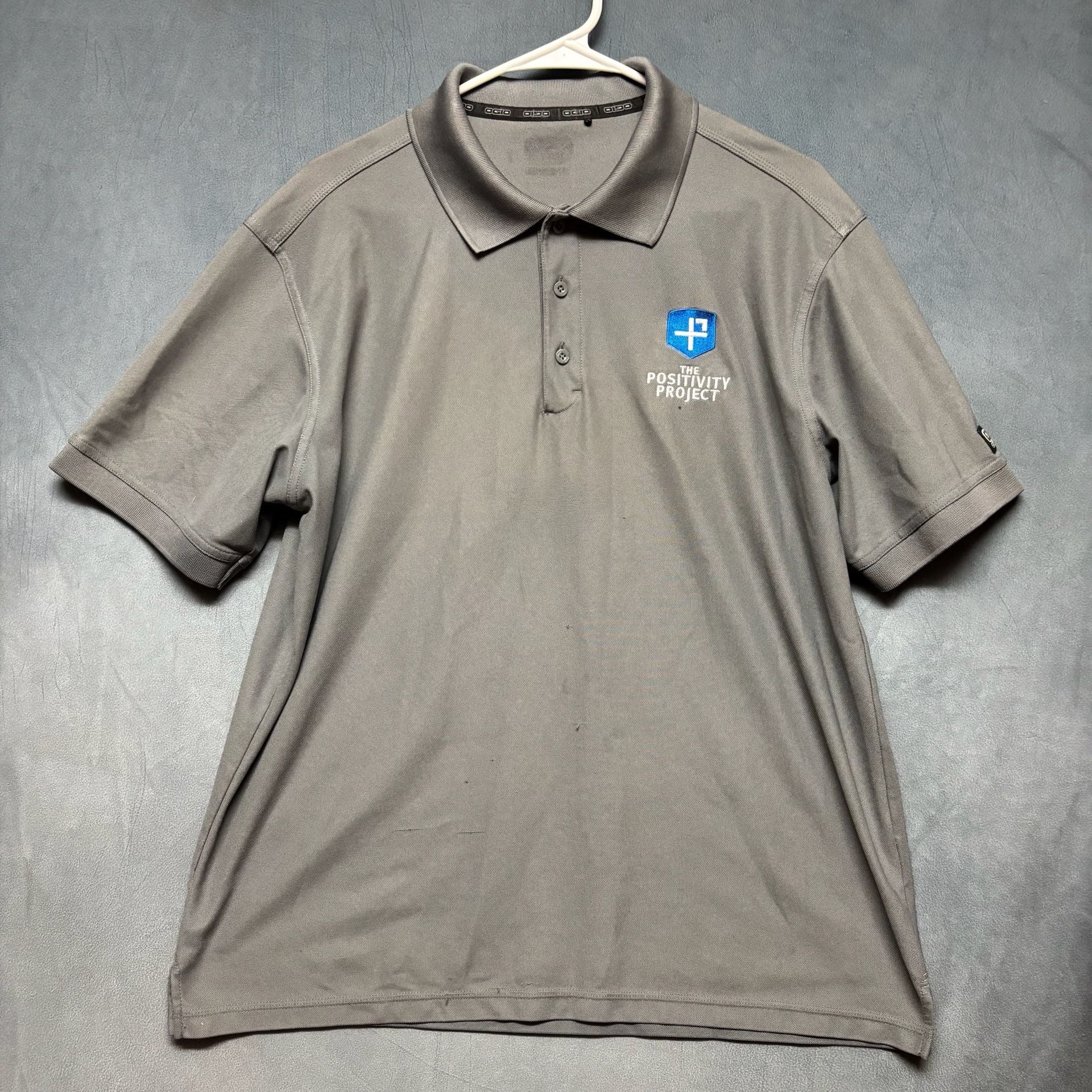 The Positivity Project Polo Shirt Gray School Work Social Emotional 2