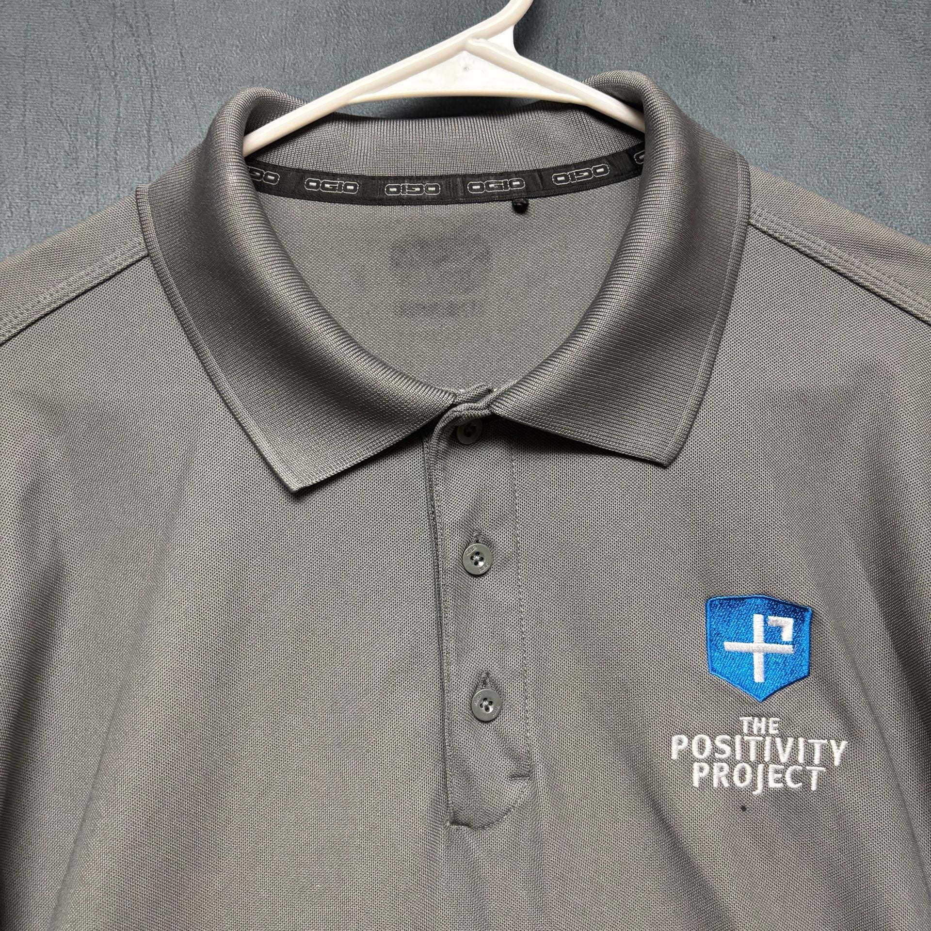 The Positivity Project Polo Shirt Gray School Work Social Emotional 3