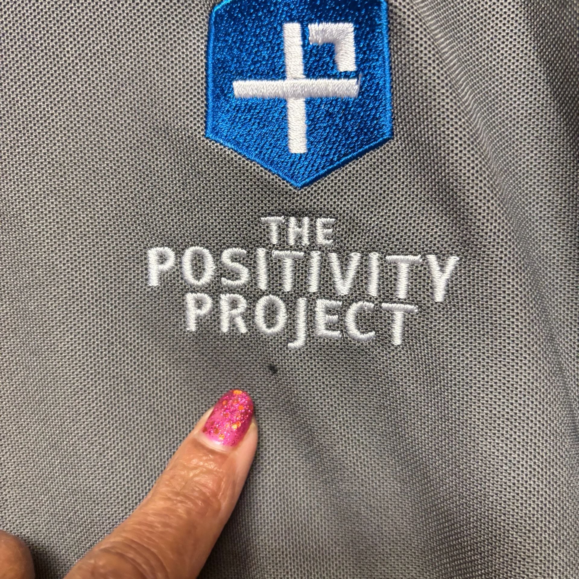 The Positivity Project Polo Shirt Gray School Work Social Emotional 4