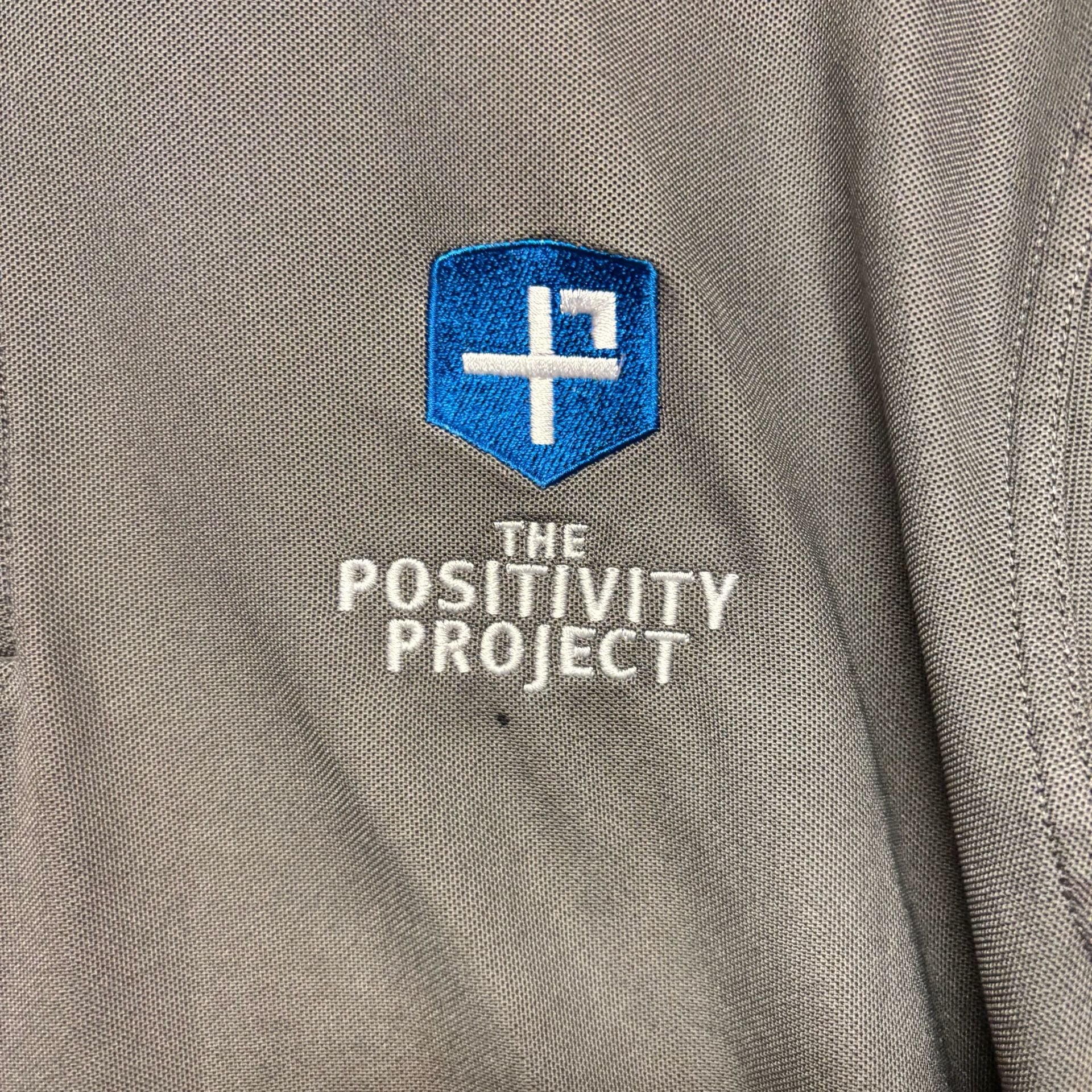 The Positivity Project Polo Shirt Gray School Work Social Emotional 8