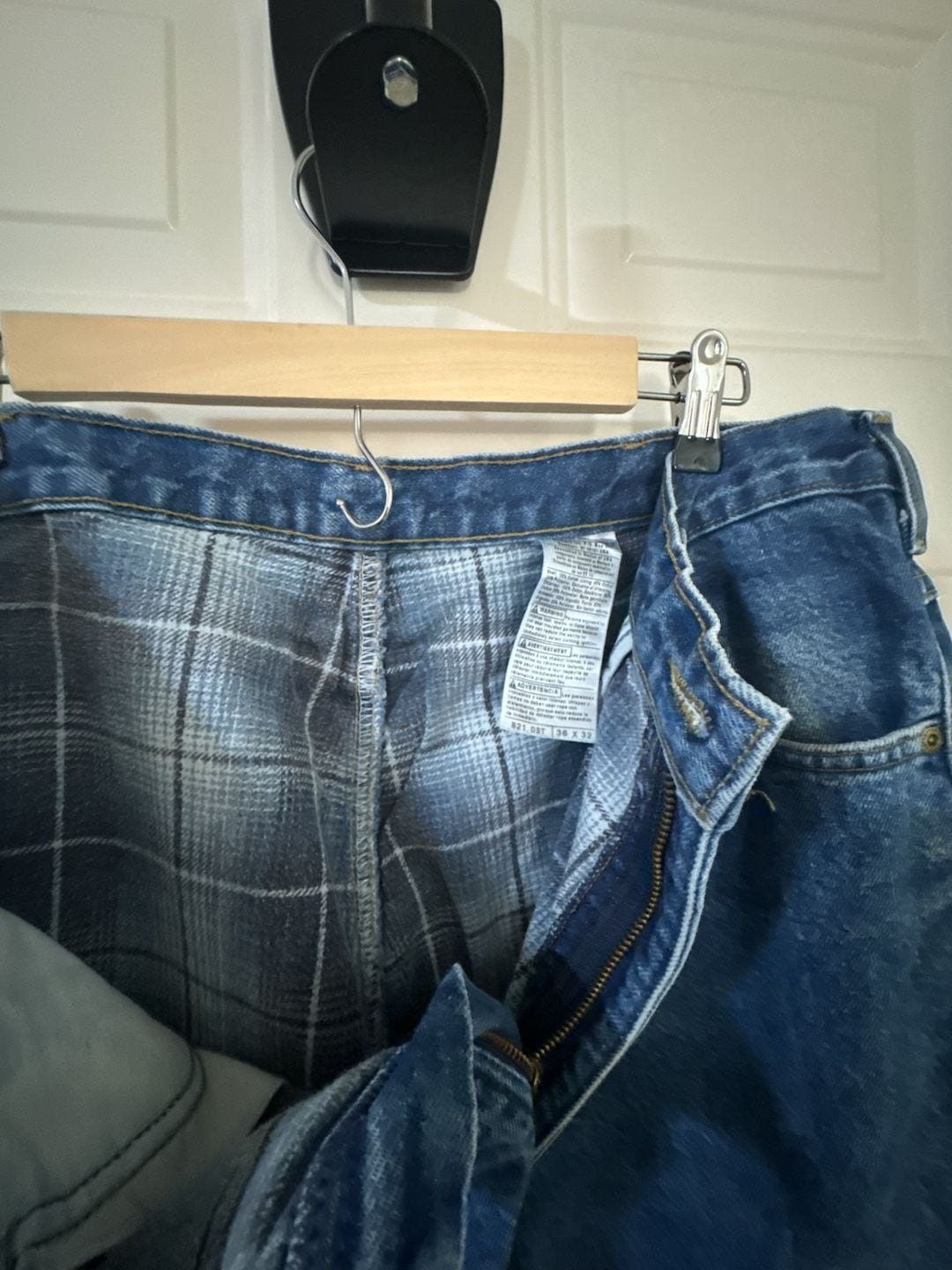 Carhartt Flannel Lined Jeans Size 36 x 32 Blue Denim Relaxed Fit 3