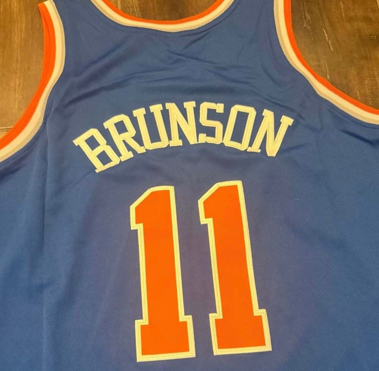 Jalen Brunson New York Knicks 11 Jersey Size L Blue Basketball 3