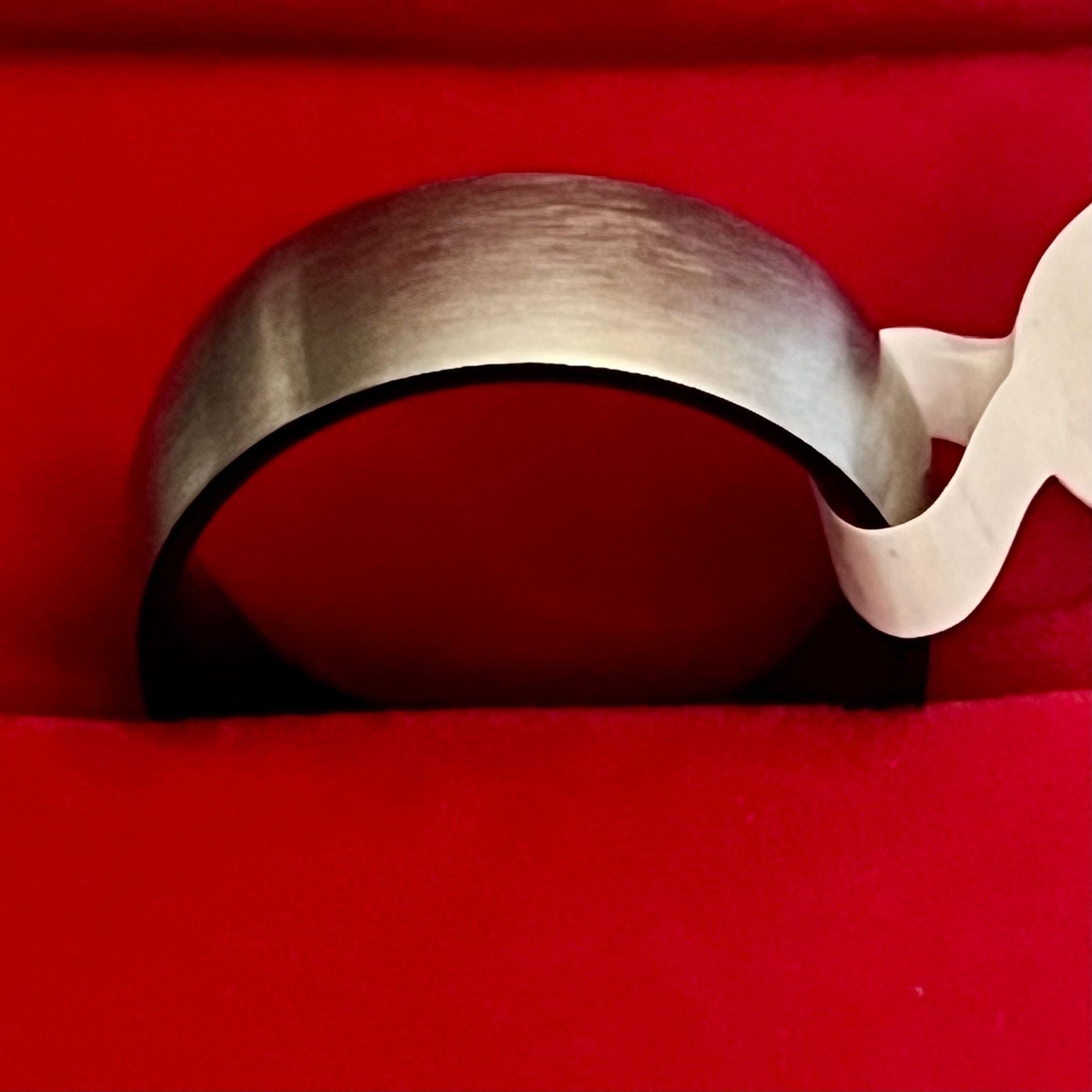 Tungsten Brushed Titanium Steel Silver 8mm Ring Size 9 Band 6