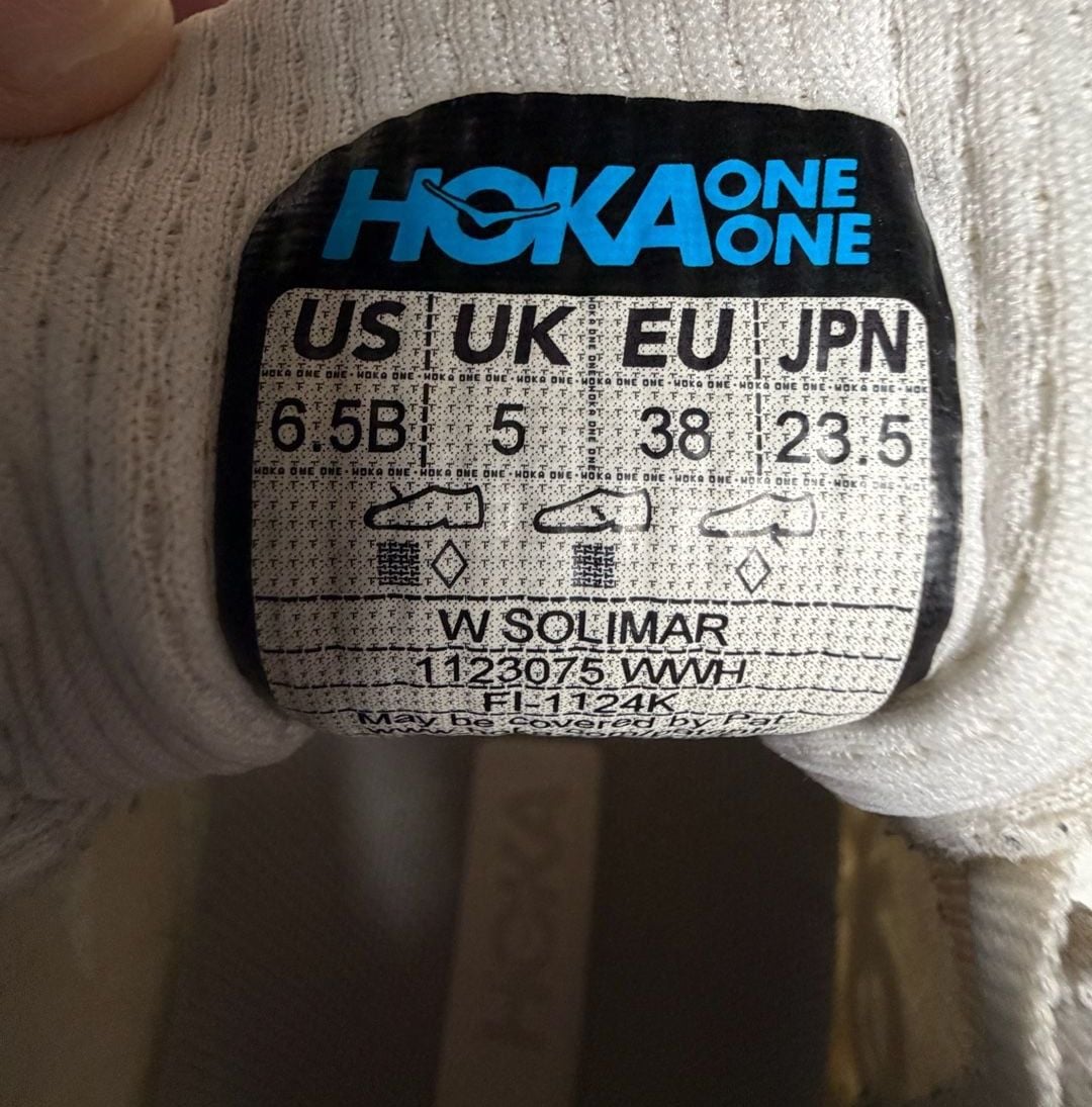 Hoka One One Solimar White Running Shoes Walking Gym Sneakers Women's Size 6.5B 9