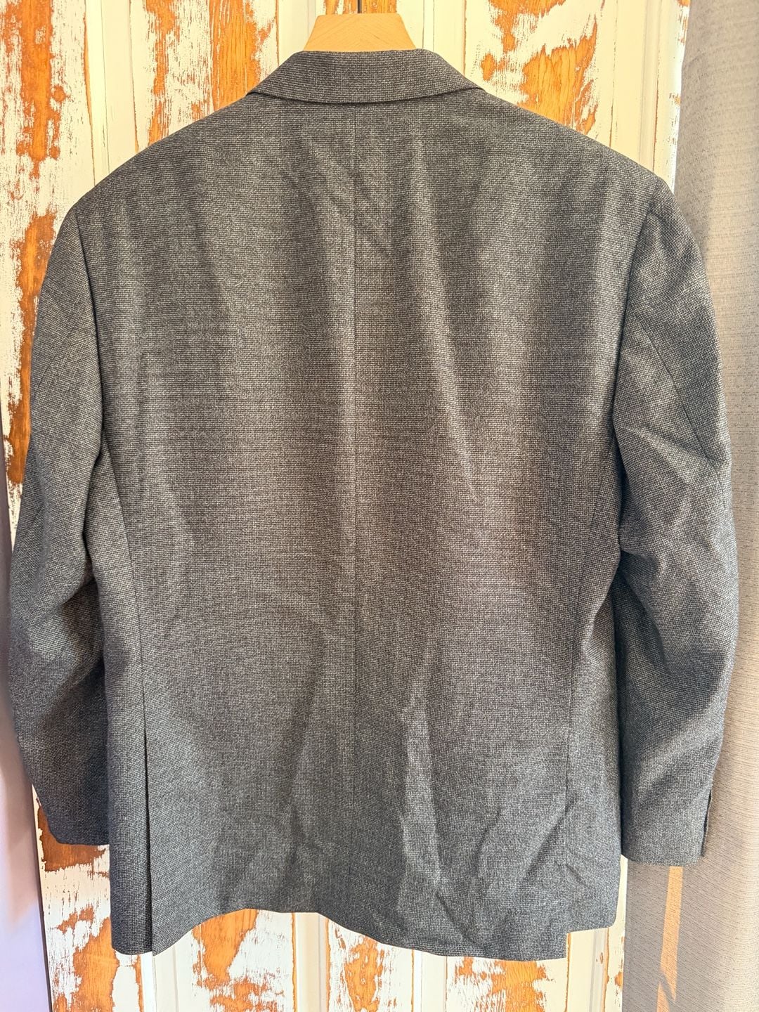 Jos. A. Bank Men’s Wool Two Button Sports Blazer Size 44 Grey Blue Preppy 3