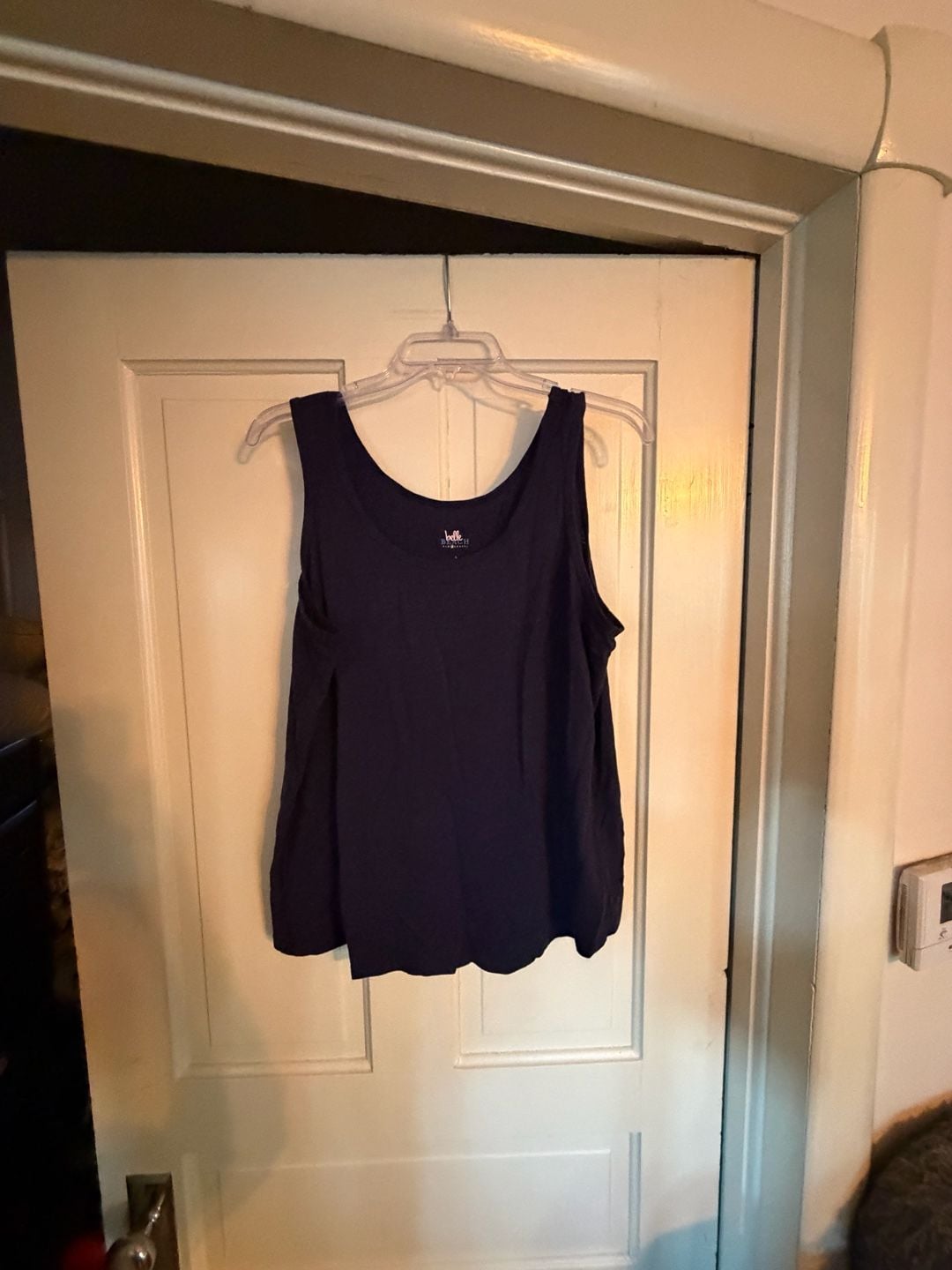 Belle Beach Kim Gravel Tank Top Size L Navy Blue Cotton Modal 2