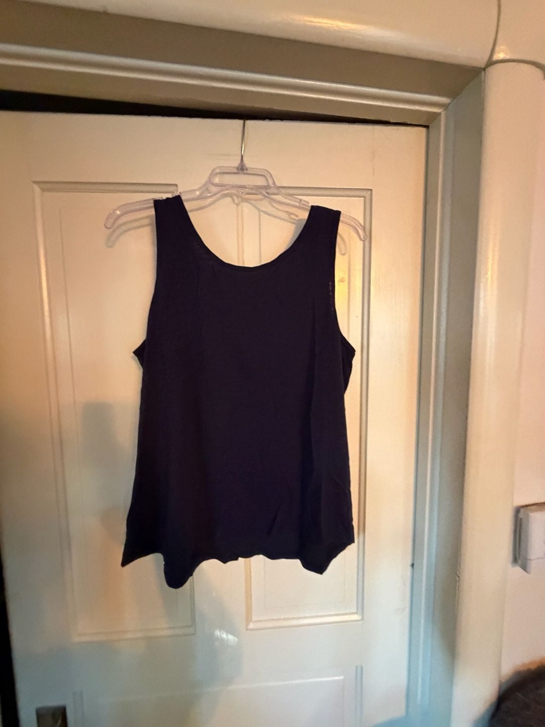 Belle Beach Kim Gravel Tank Top Size L Navy Blue Cotton Modal 7