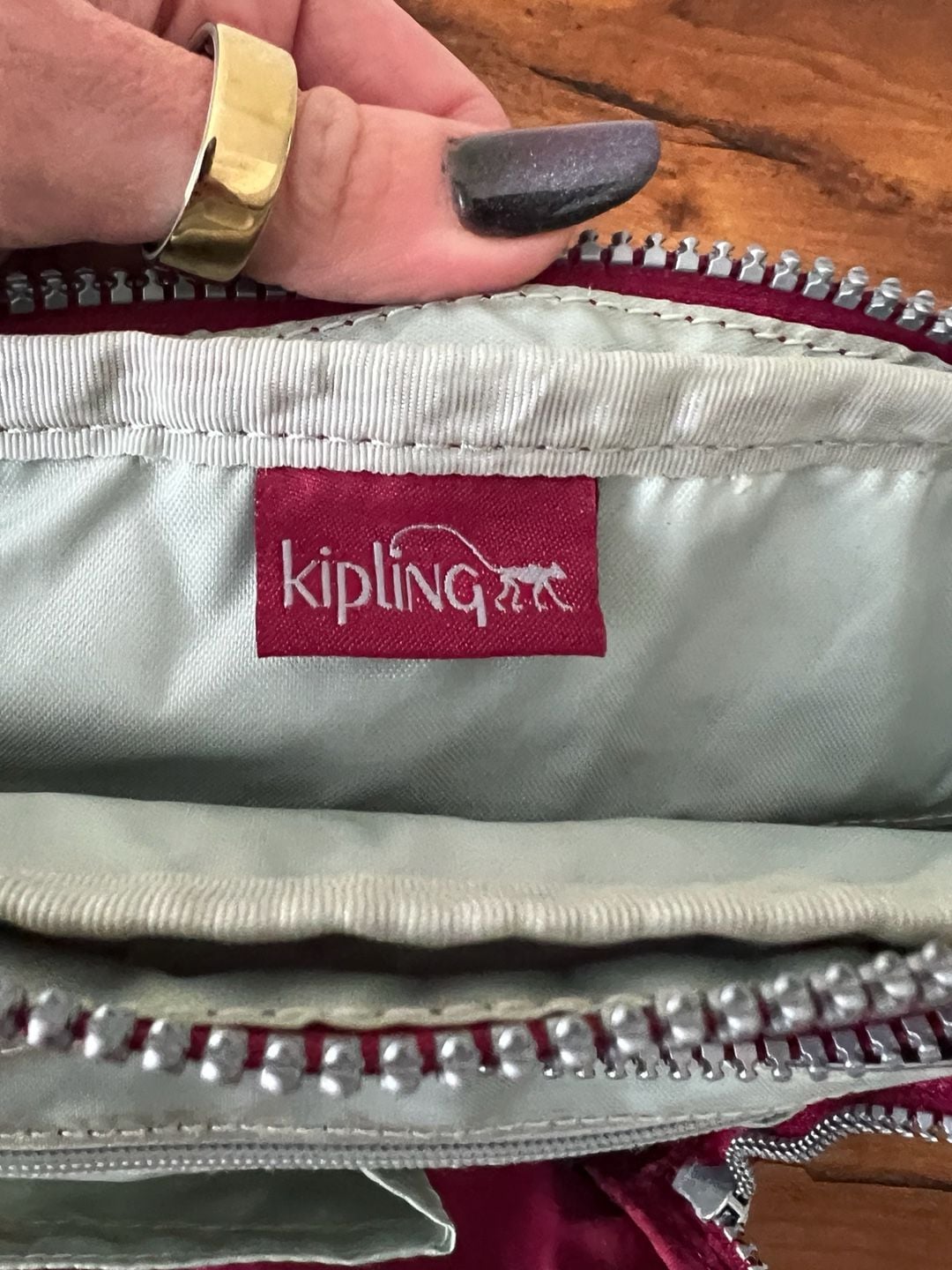 Kipling Lancelot Crossbody Bag Burgundy 8