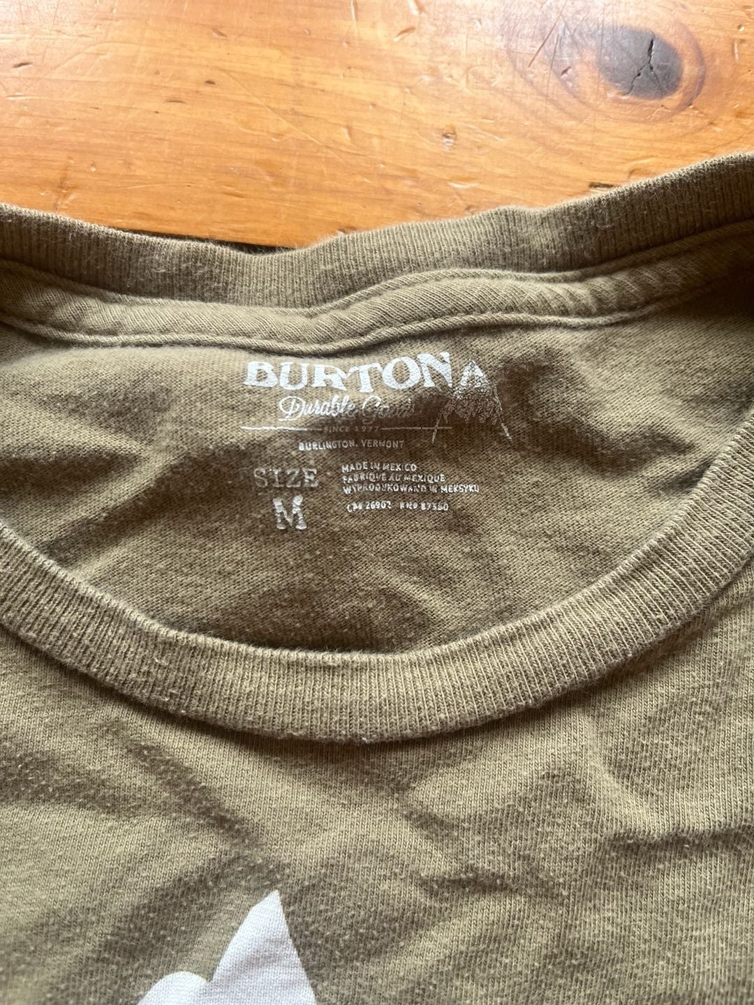 Burton Elite Long Sleeve T-Shirt Youth Size M Olive Green Mountain Logo 4