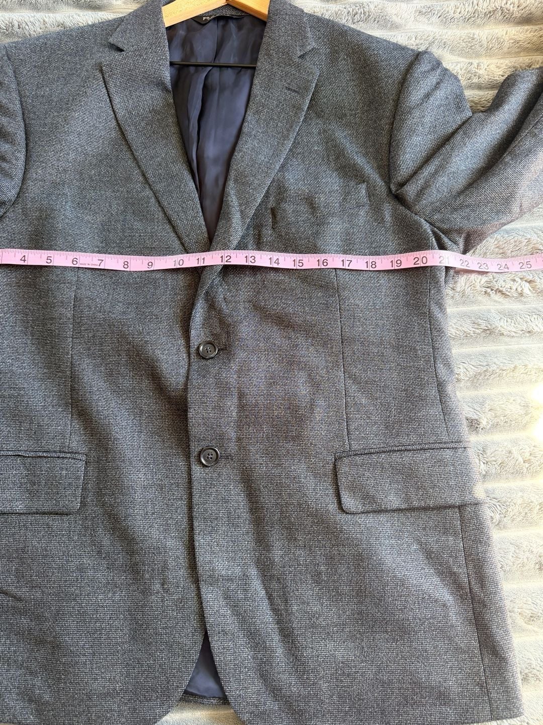 Jos. A. Bank Men’s Wool Two Button Sports Blazer Size 44 Grey Blue Preppy 7