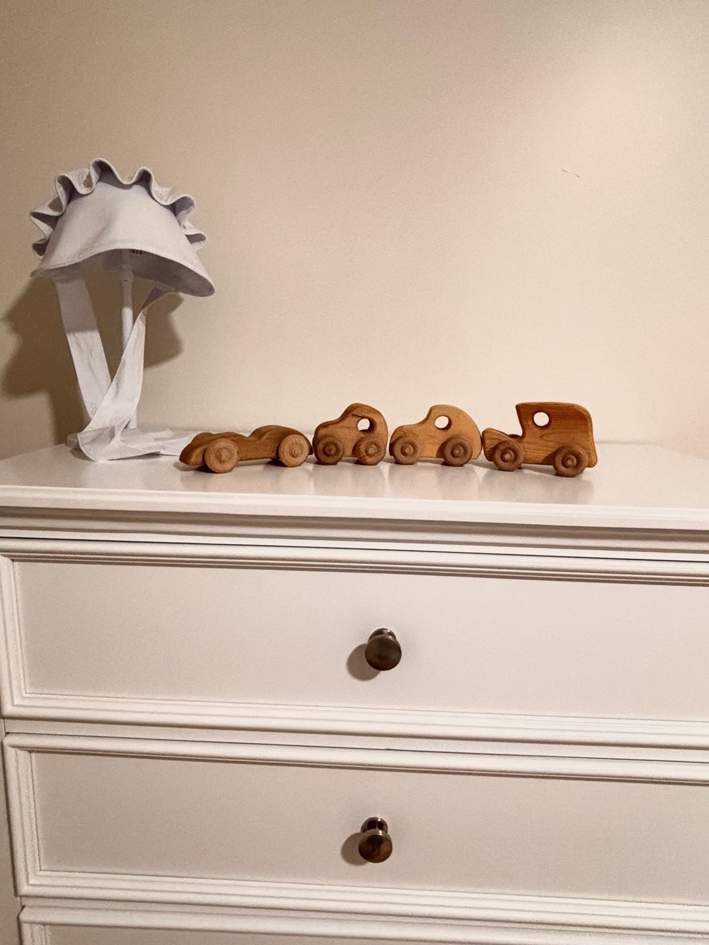 Handmade Wooden Toy Cars Set Vintage Vehicle Collection 4