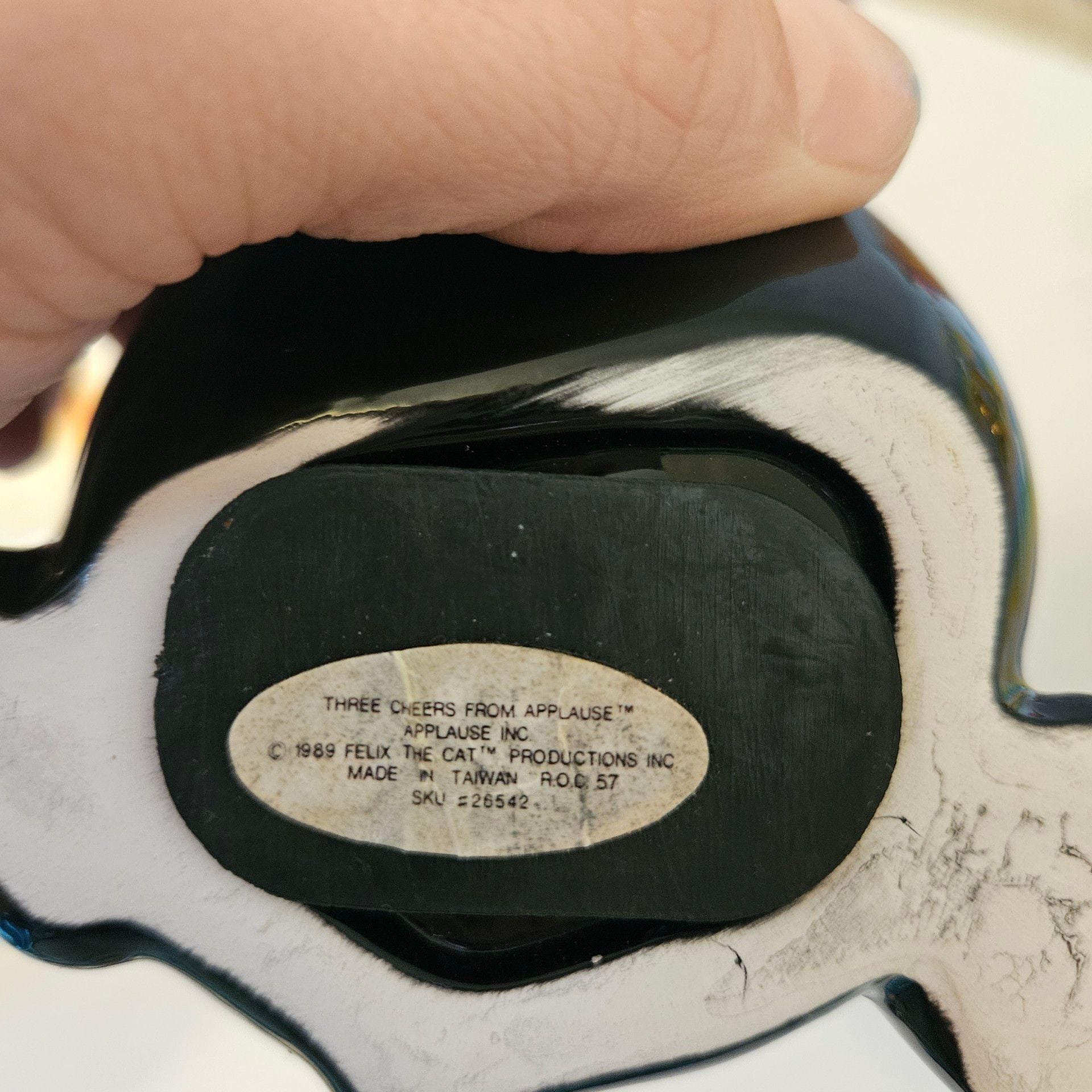 Vintage 1989 Felix The Cat Ceramic Coin Bank Applause Three Cheers 26542 Recline 7