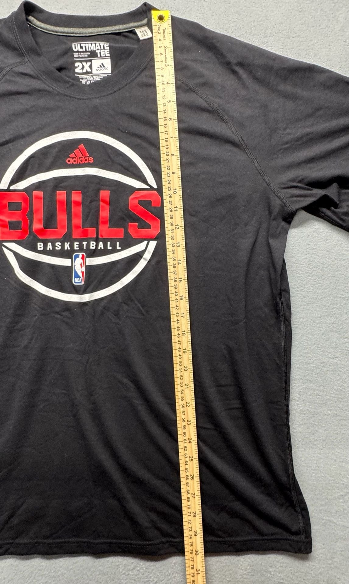 Adidas Chicago Bulls Ultimate Tee Size 2X Black Basketball T-Shirt 6