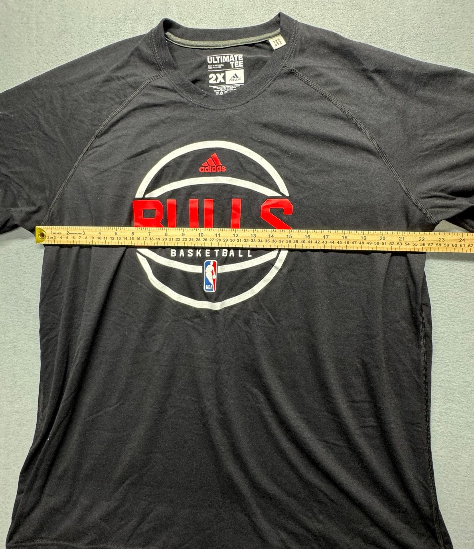 Adidas Chicago Bulls Ultimate Tee Size 2X Black Basketball T-Shirt 7