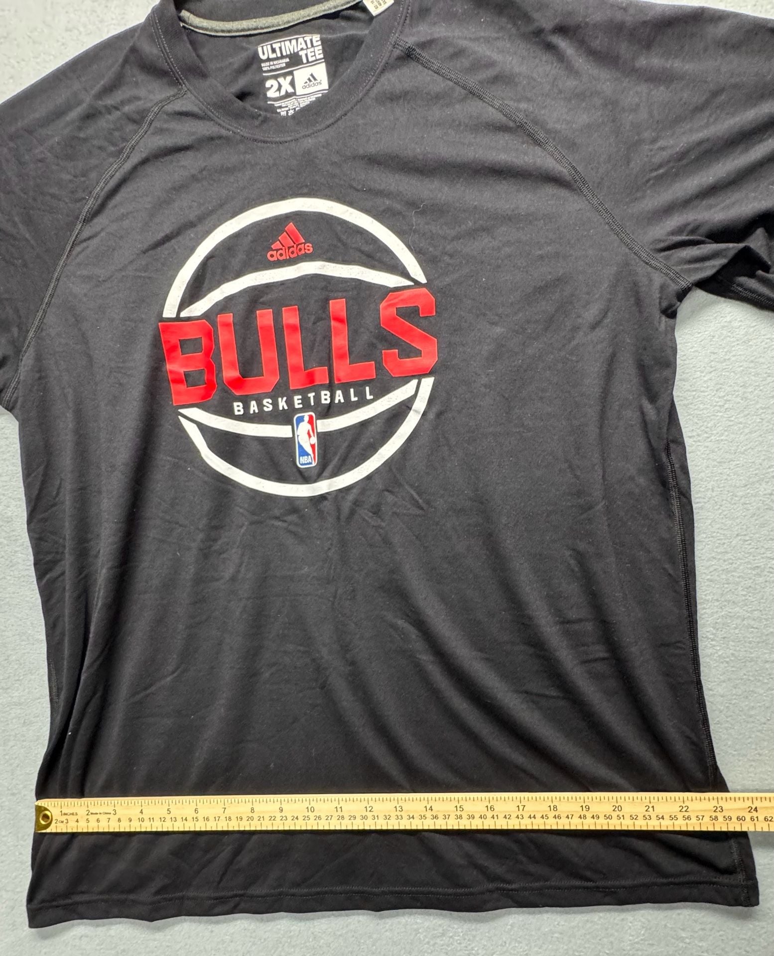 Adidas Chicago Bulls Ultimate Tee Size 2X Black Basketball T-Shirt 8