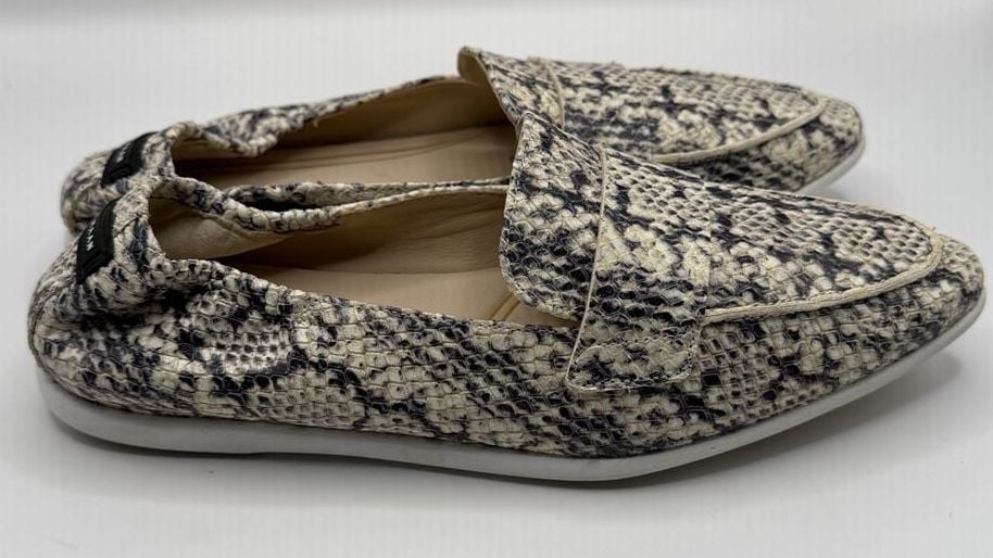 Cole Haan Grand Ambition Loafer Size 6B Snakeskin Embossed Leather 3