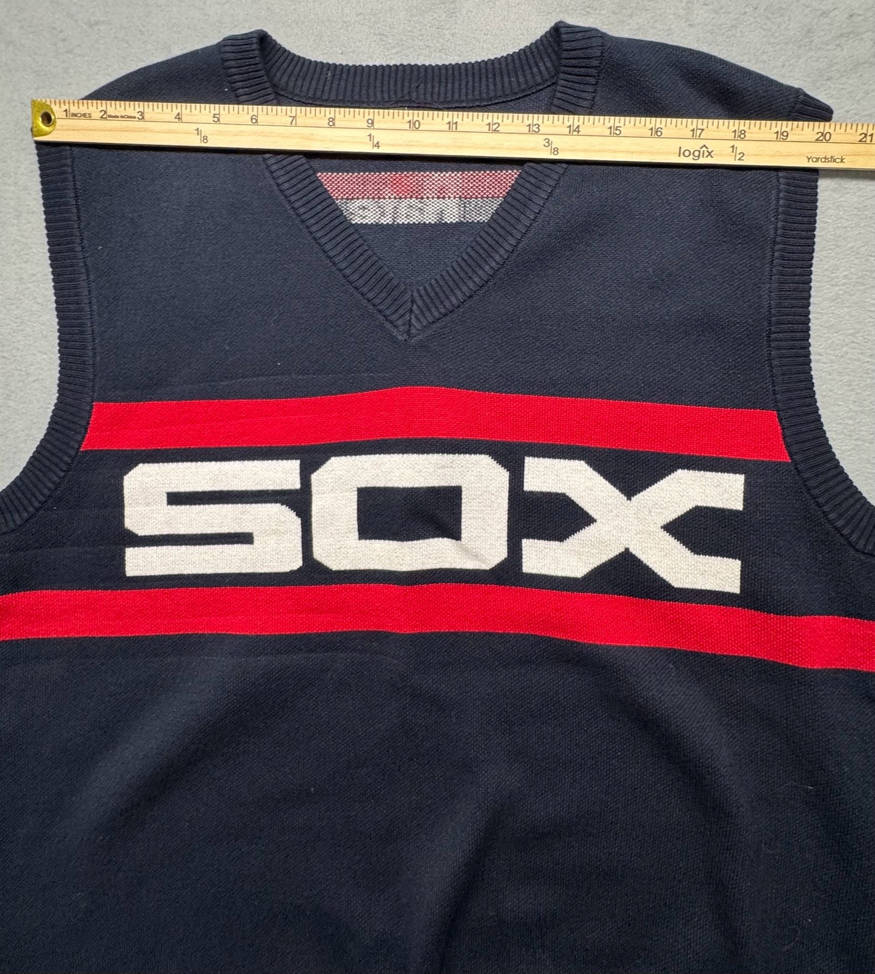 BWM Global Chicago White Sox Ditka Sweater Vest Size XL Navy 7