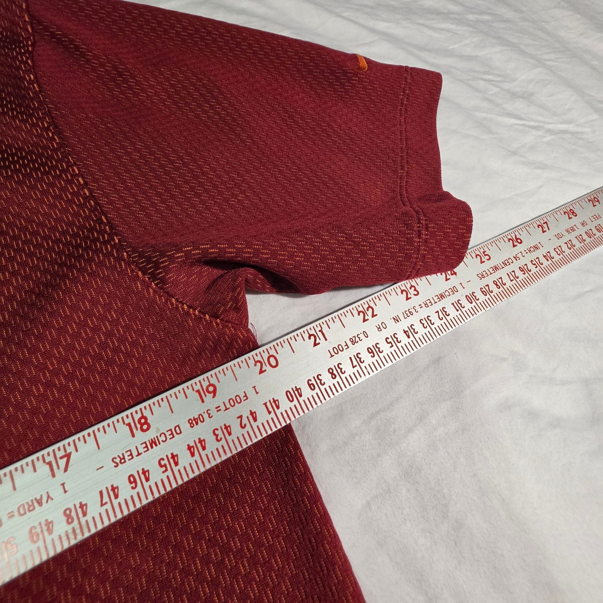 Nike Golf Polo Shirt Size M Red Orange Dri-Fit 8