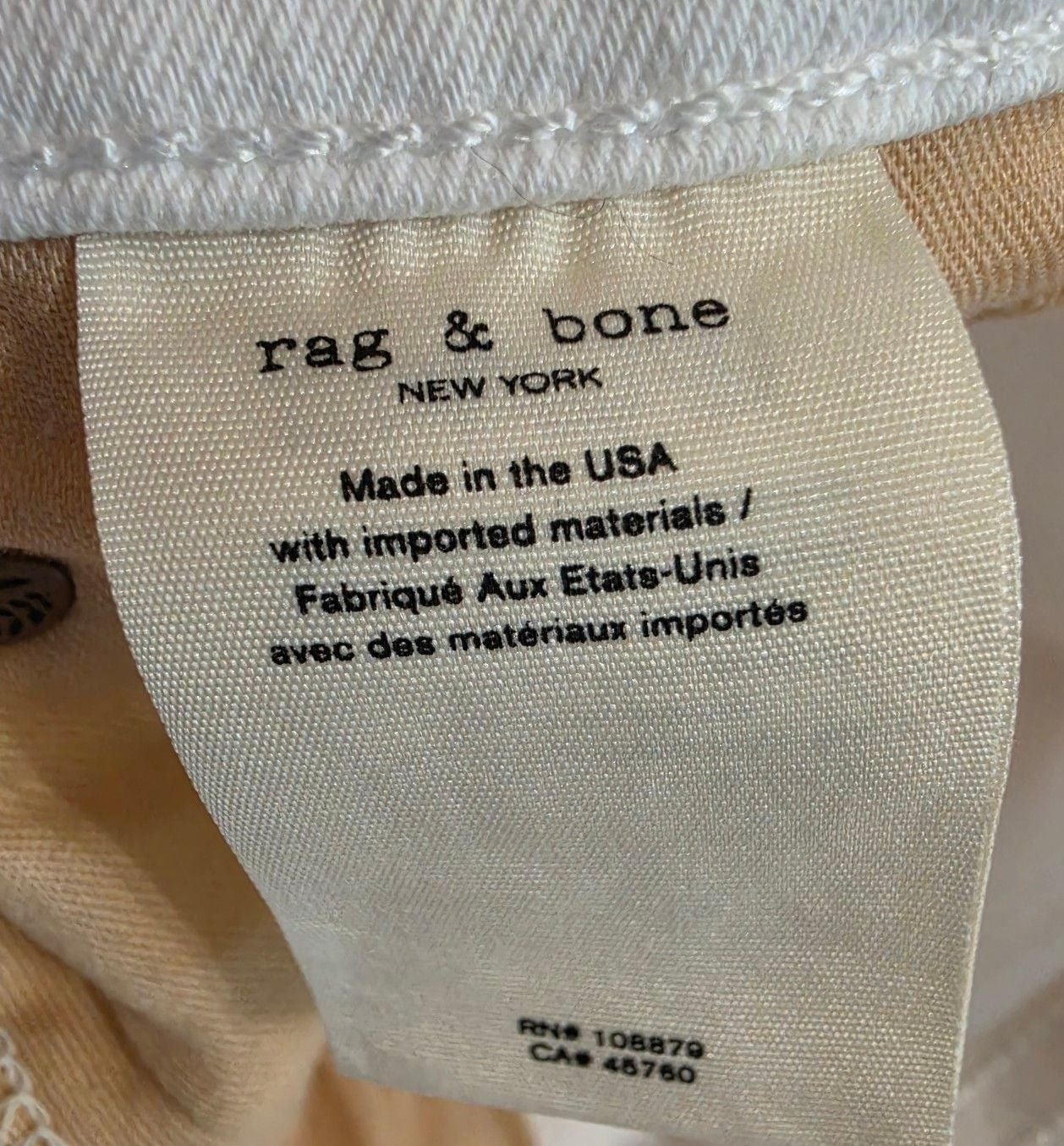 Rag & Bone Distressed Crop Flare Jeans White Sz 29 6