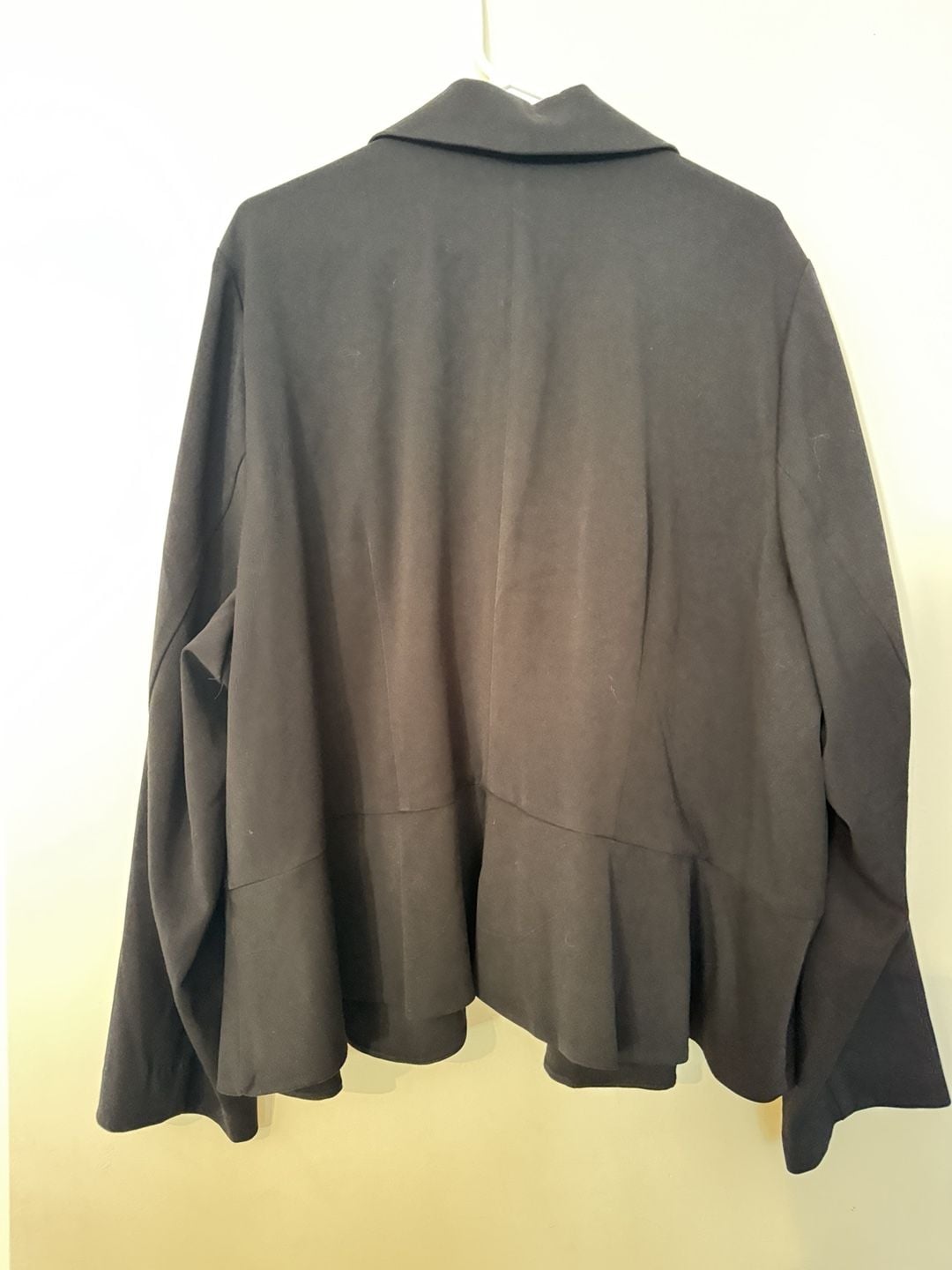 Lane Bryant Blazer Size 26/28W Black Ponte Peplum Jacket 4