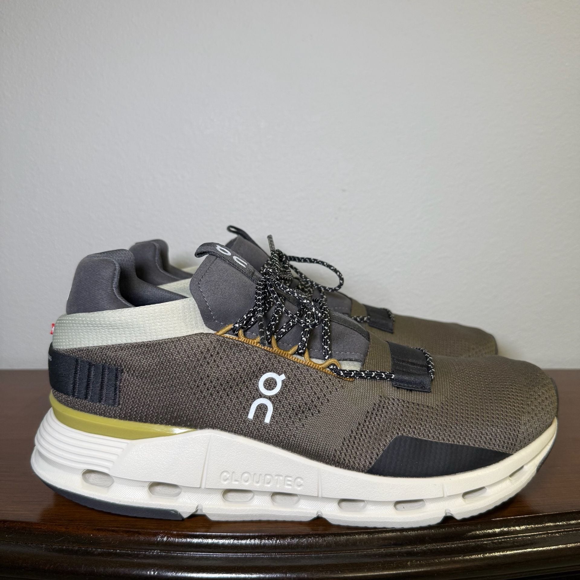 On Running Cloudnova Men Size US 10 Green Sneakers 4