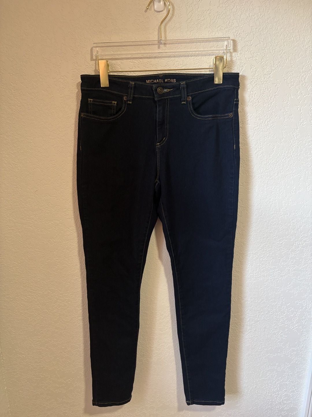 Michael Kors Izzy Skinny Jeans Size 8 Dark Wash Denim 2