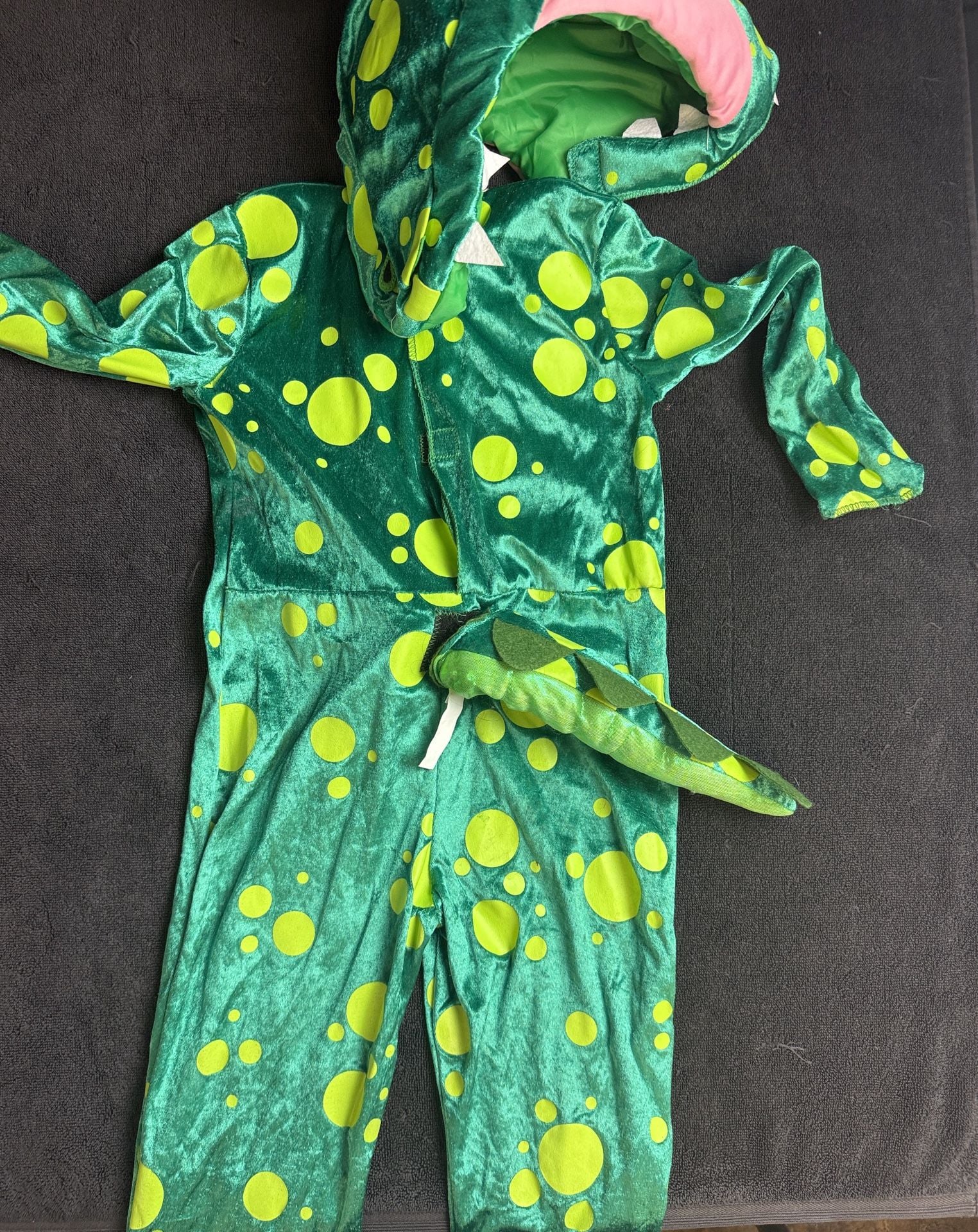 Target Aligator Costume Size 4-5T Green Polka Dot Kids Halloween Dress Up 4