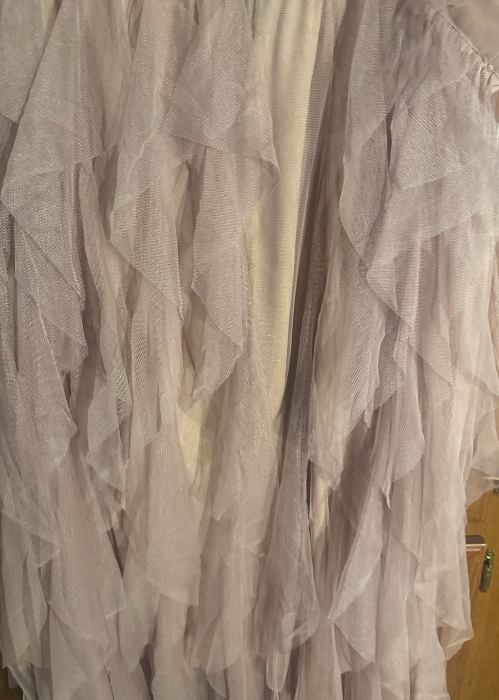 Soho Apparel Tulle Maxi Skirt Size 3X Mauve Pink Ruffled Tiered Mesh Fairycore 3
