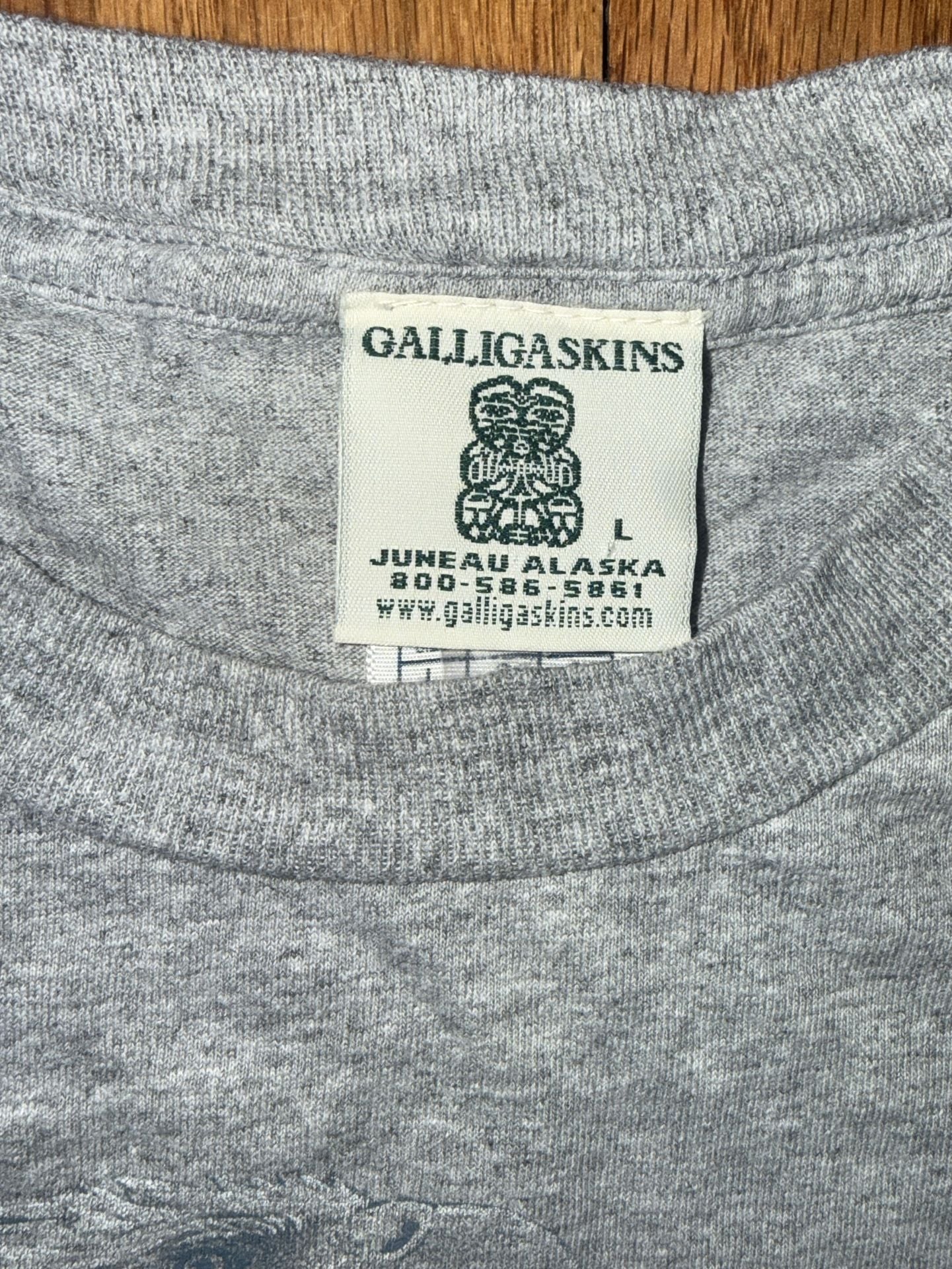 Vintage Alaska Untamed Spirits T-Shirt L Wildlife Nature Eagle Bear Moose 90s 7