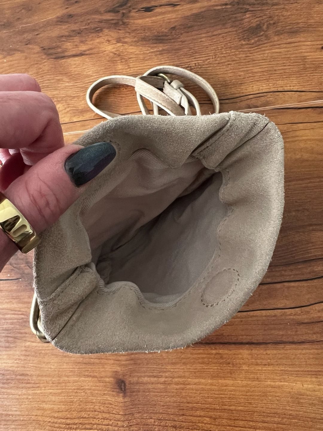 Free People Charlie Chain Suede Crossbody Bag Tan 7