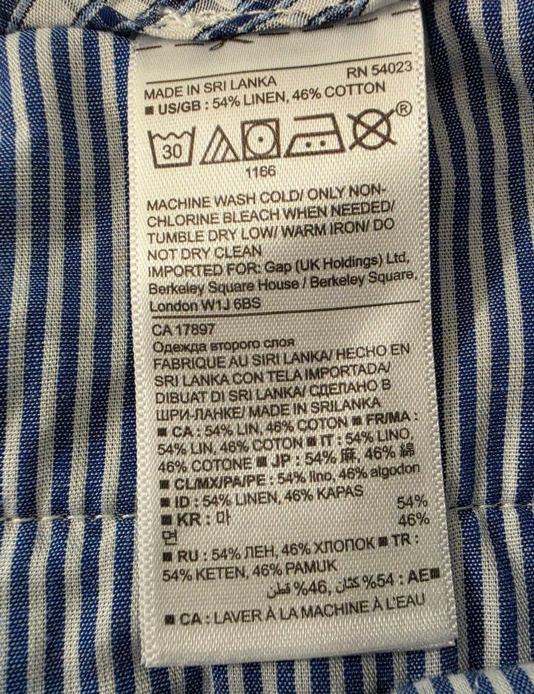 Banana Republic Aiden Fit Pants Size 33x32 Blue Linen Blend 4