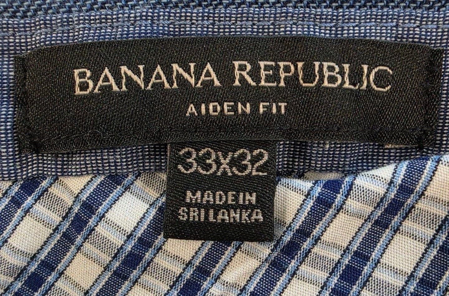 Banana Republic Aiden Fit Pants Size 33x32 Blue Linen Blend 5