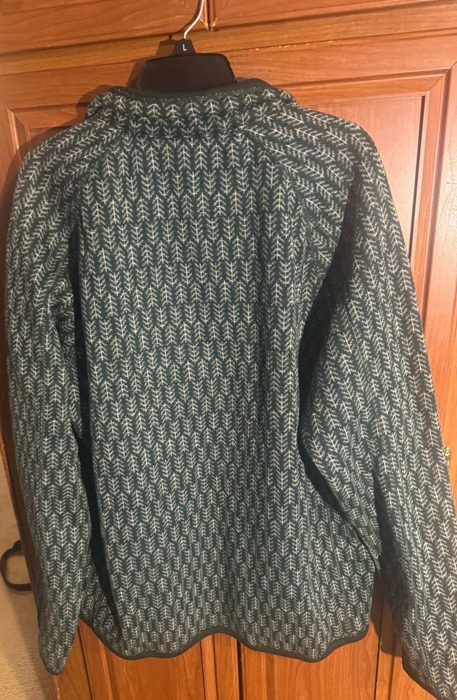Patagonia Better Sweater 1/4 Zip Size XL Green Pine Tree Print 7