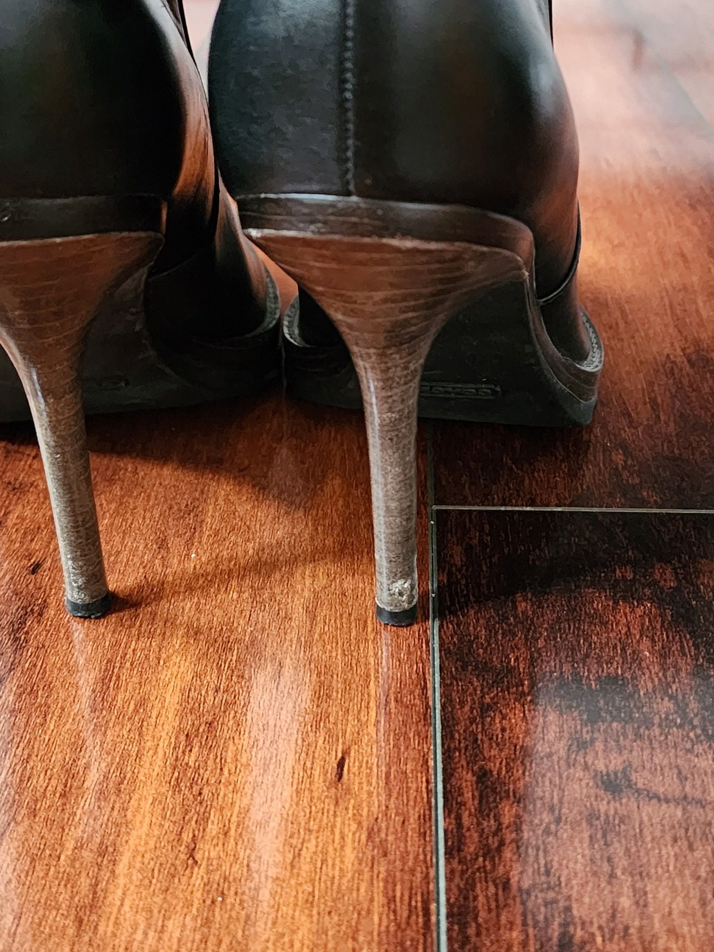 Coach Thelma Black Leather Buckle Ankle Boots Size 8.5
6