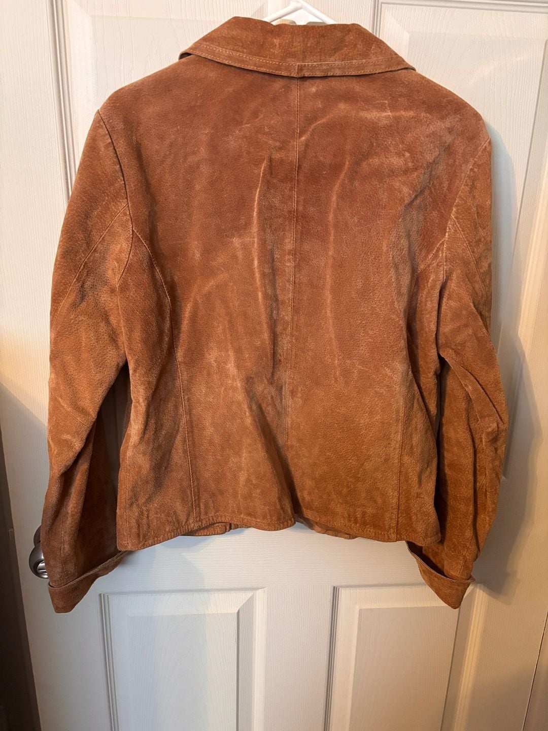 Live A Little Suede Leather Jacket Size L Brown 4