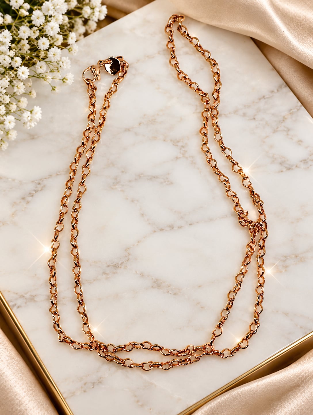 Rose Gold Heart Chain 2