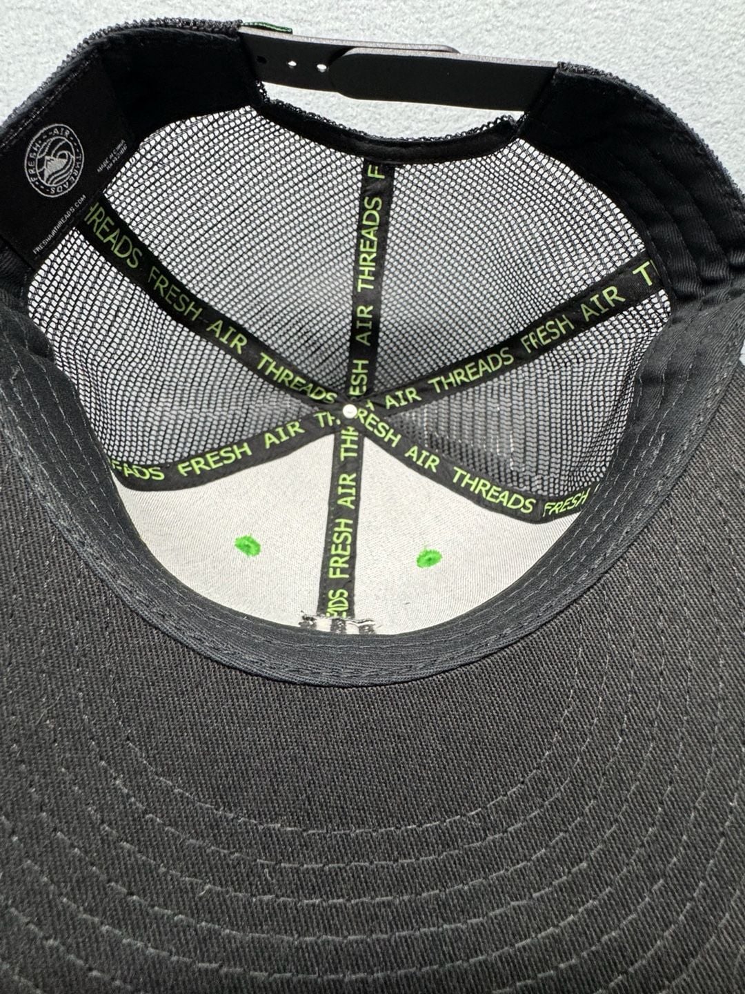T-H Marine Trucker Hat Green Black Water Print Snapback 5