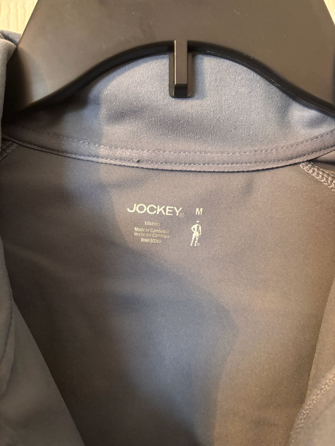 Jockey Active Jacket Size M Blue Full-Zip Thumbholes 3