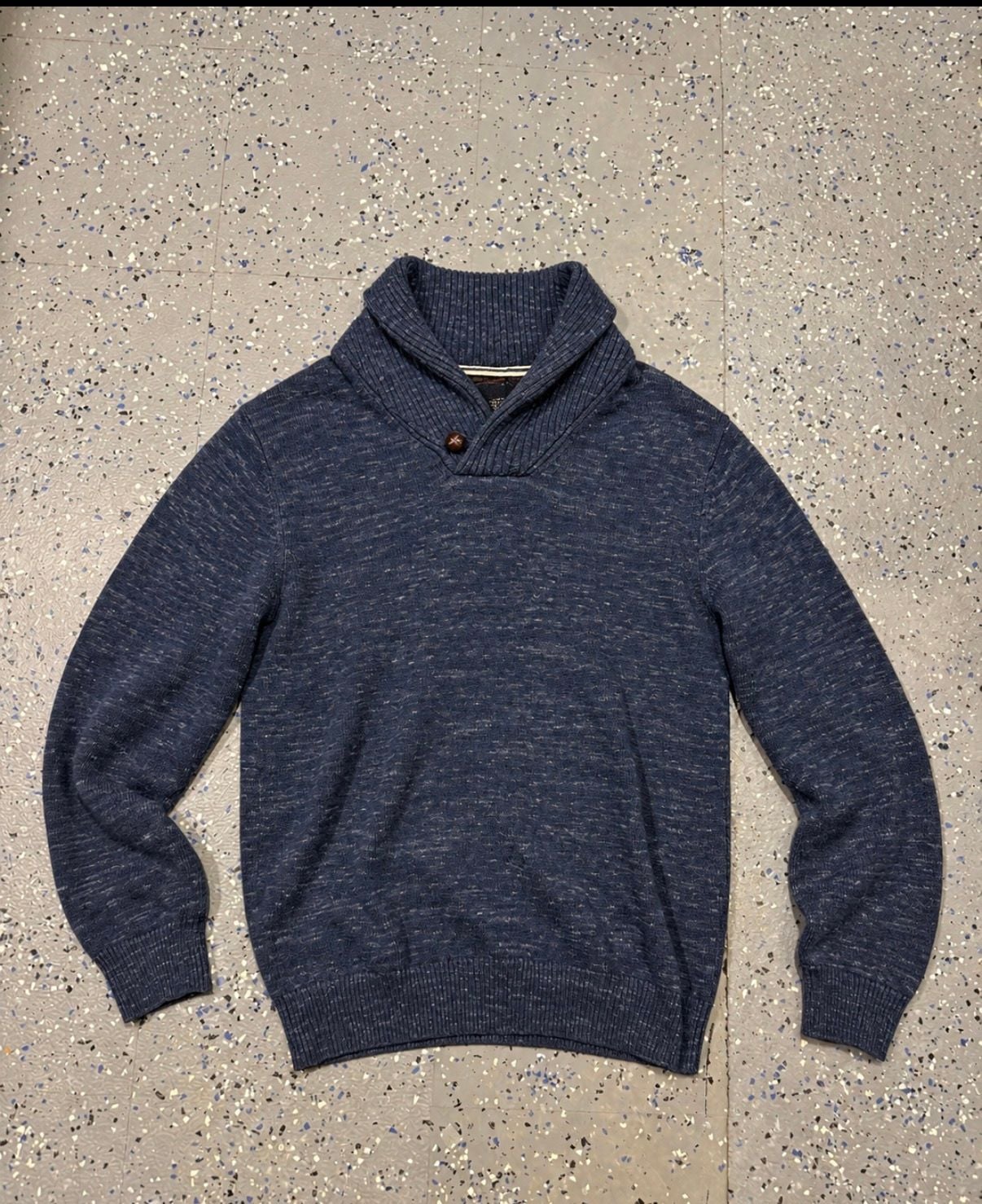 Weatherproof Vintage Shawl Collar Toggle Pullover Sweater XL Navy Blue 4
