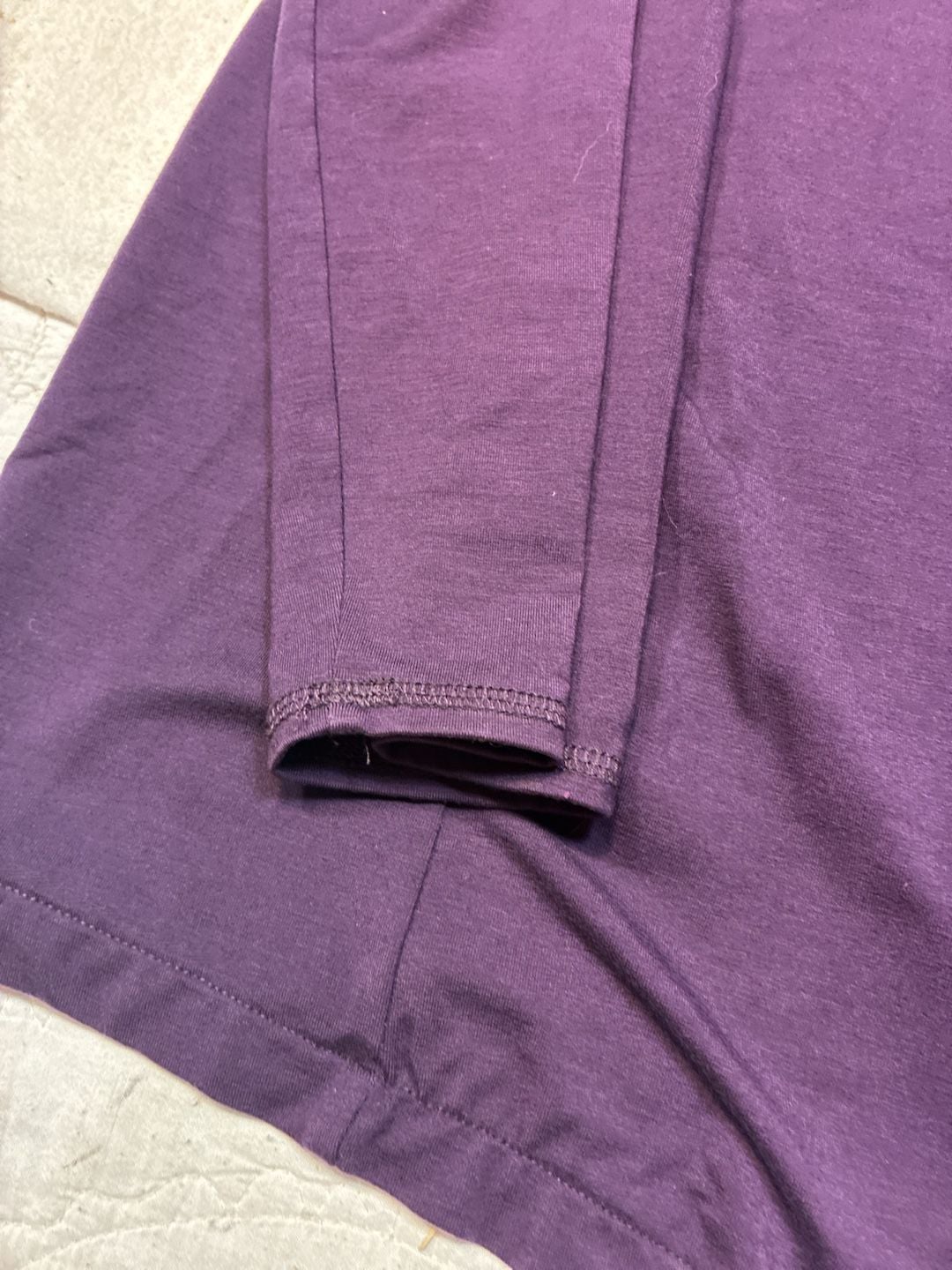L.L. Bean Open Front Cardigan Size L Purple Tencel Lyocell Spandex 3