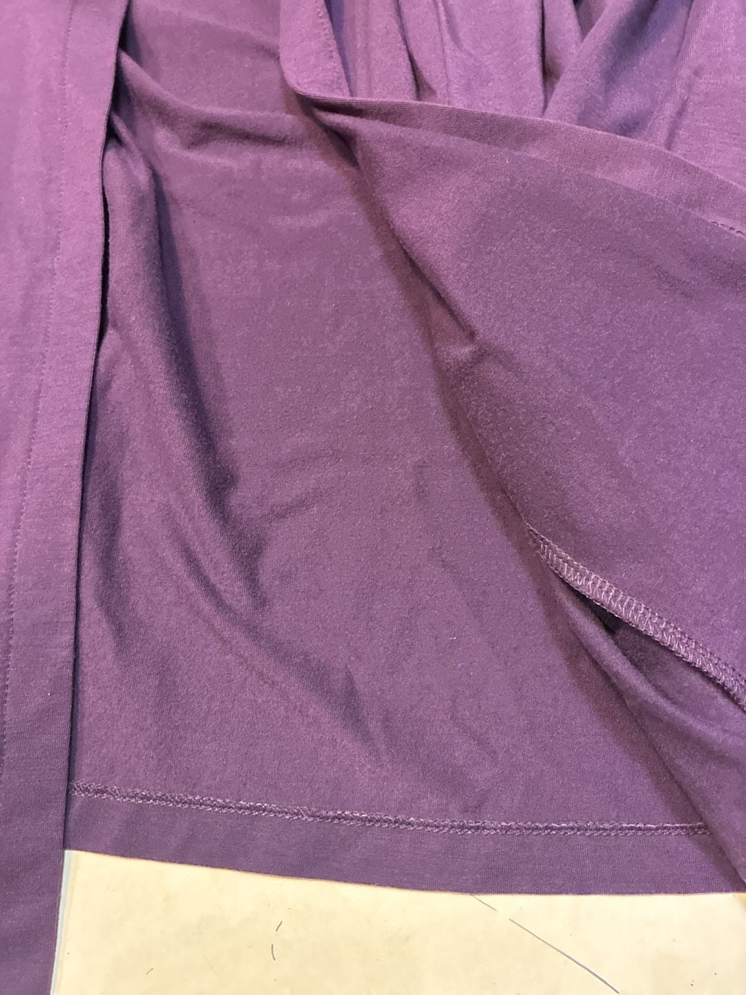 L.L. Bean Open Front Cardigan Size L Purple Tencel Lyocell Spandex 6