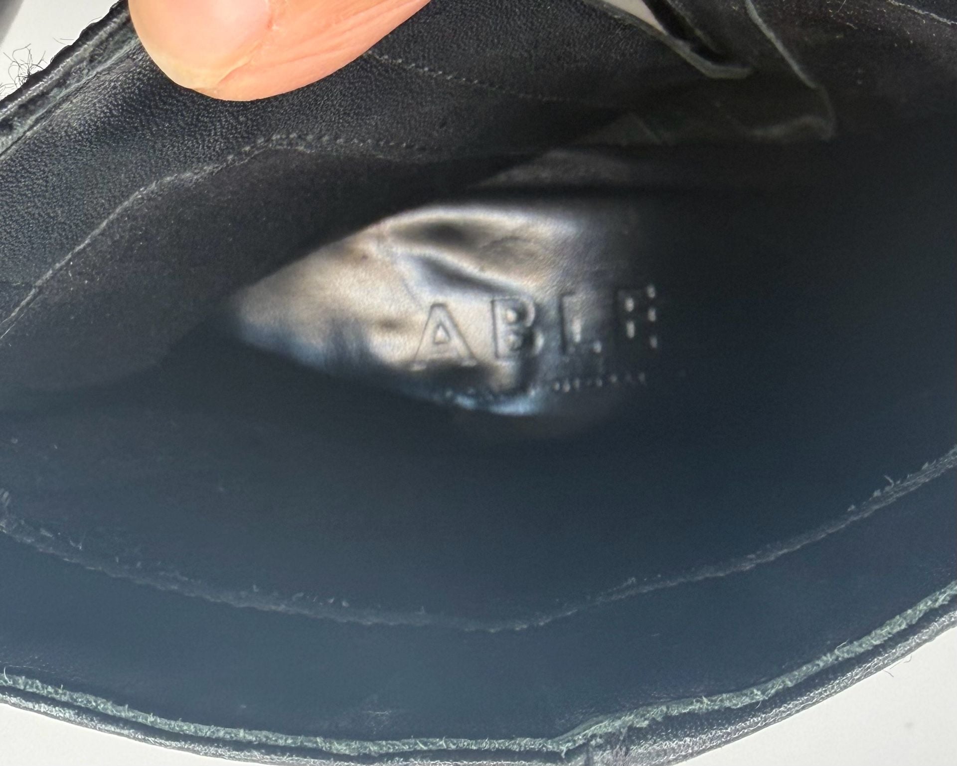 ABLE Black Leather Ankle Boots Size 10.5M 8