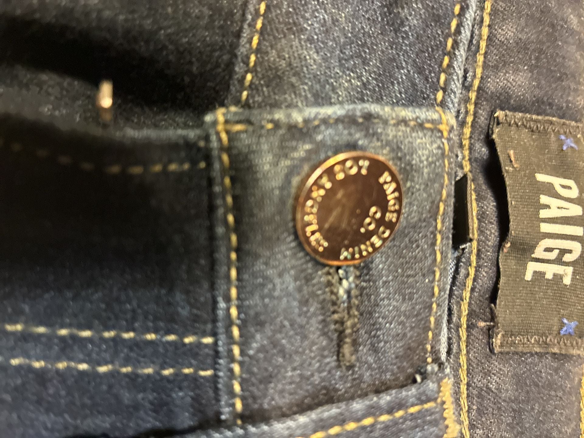 Paige Straight Jeans Size 26 Dark Wash Denim 3