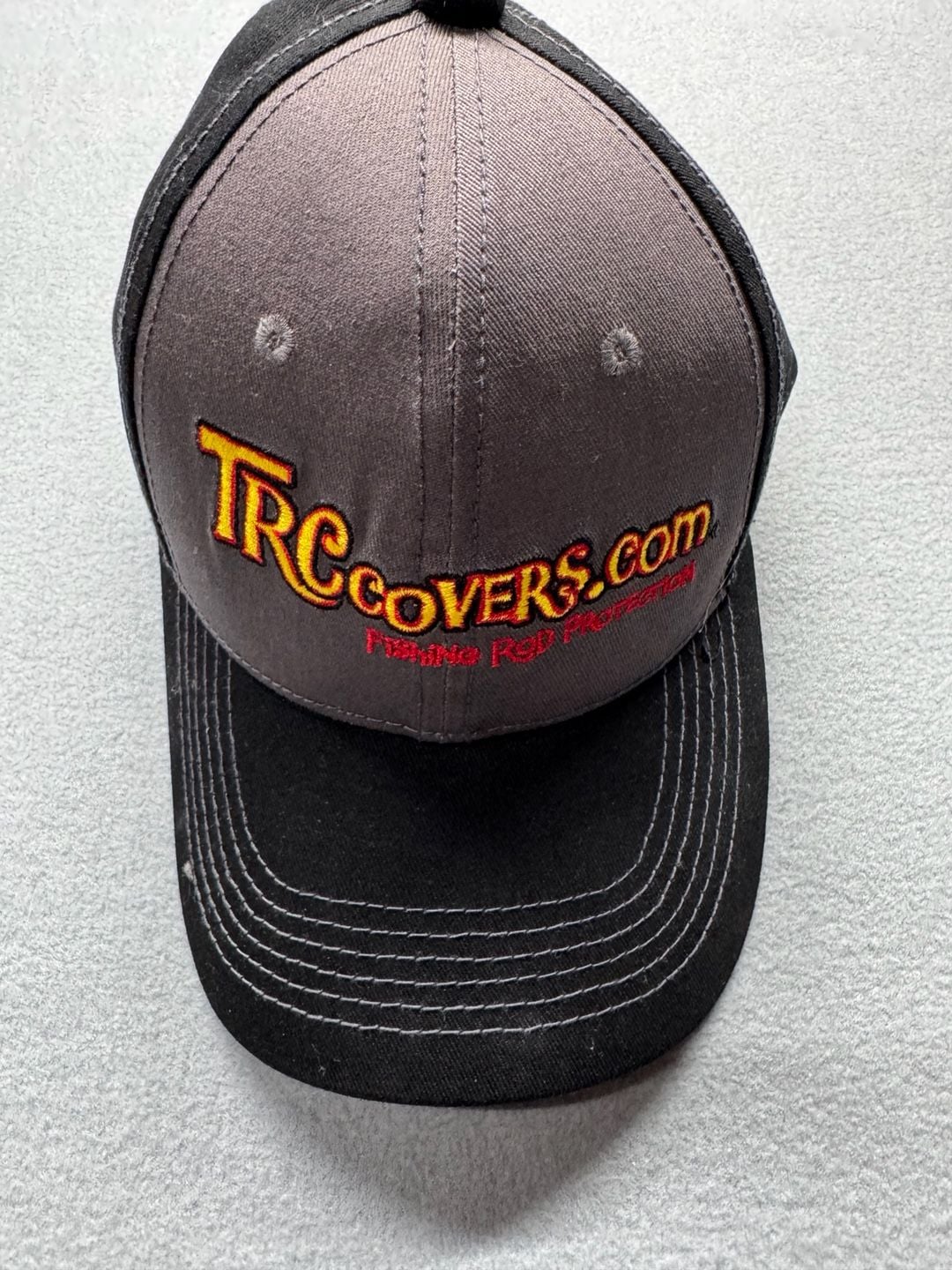 TRC Covers Fishing Rod Protection Hat Cap Black Gray Adjustable 2