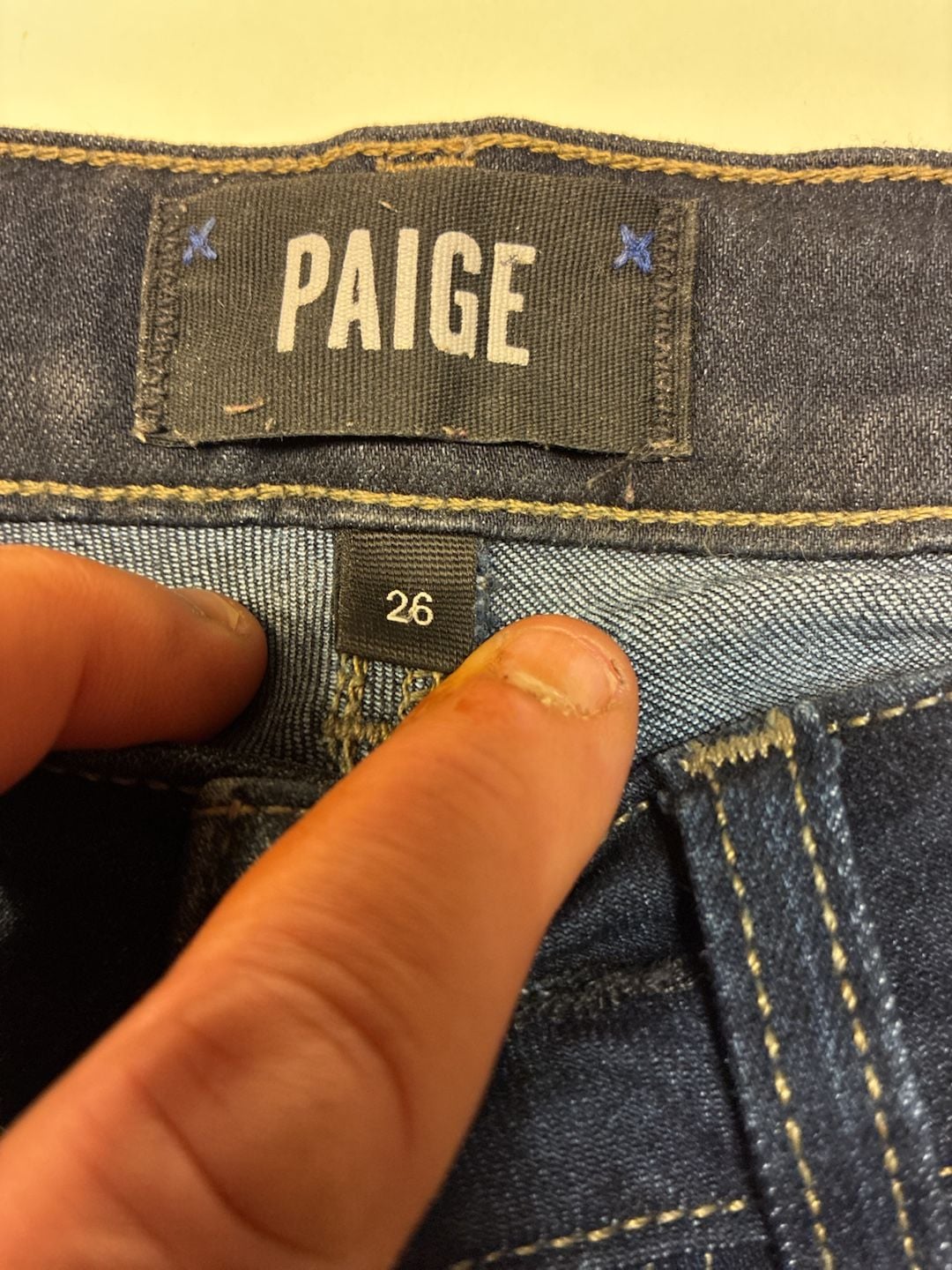 Paige Straight Jeans Size 26 Dark Wash Denim 6