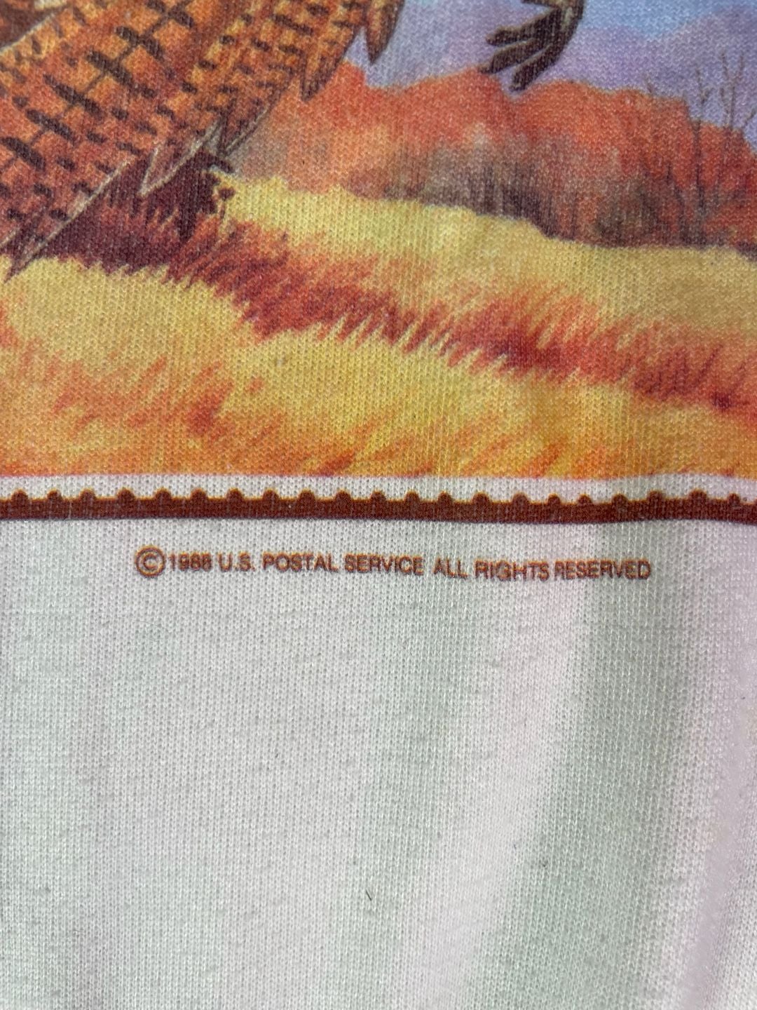 Xpres Knits Vintage 1988 US Postal Service Pheasant Stamp Sweatshirt Size L 6